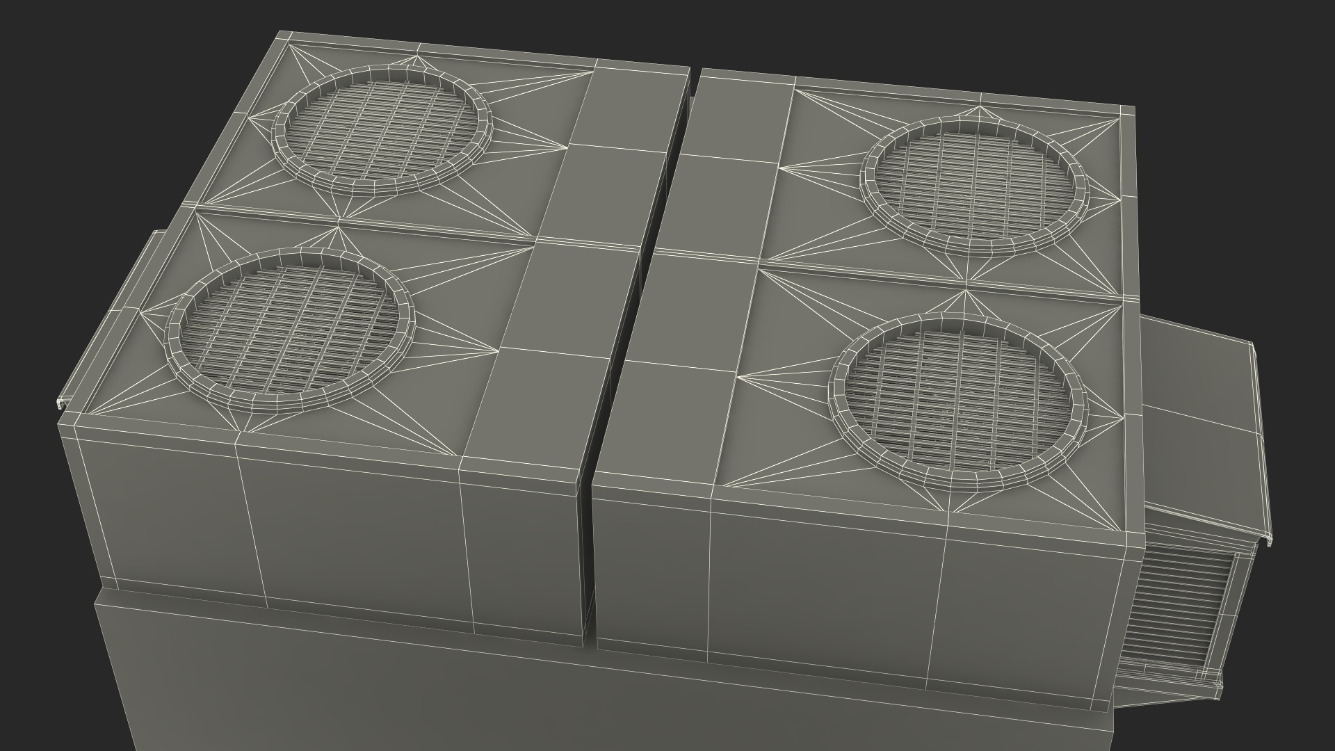 Commercial Rooftop HVAC Units 3D model