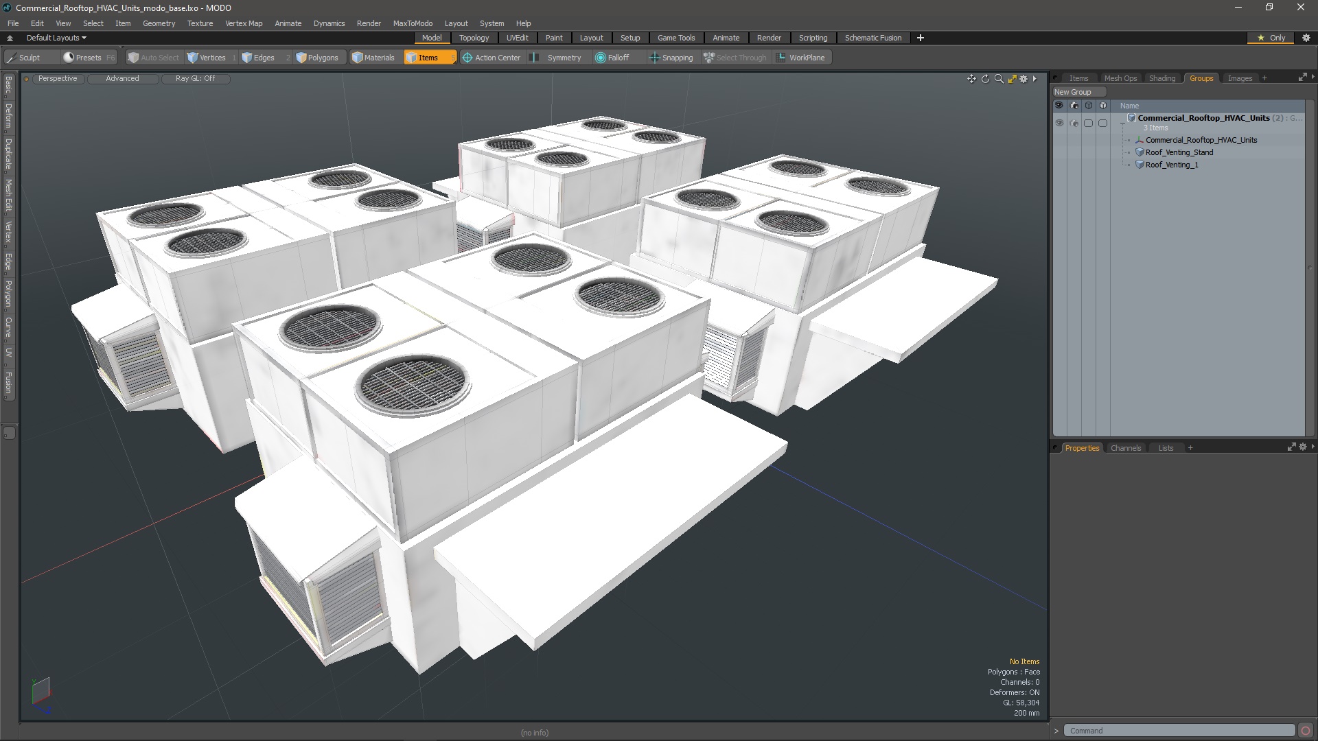 Commercial Rooftop HVAC Units 3D model