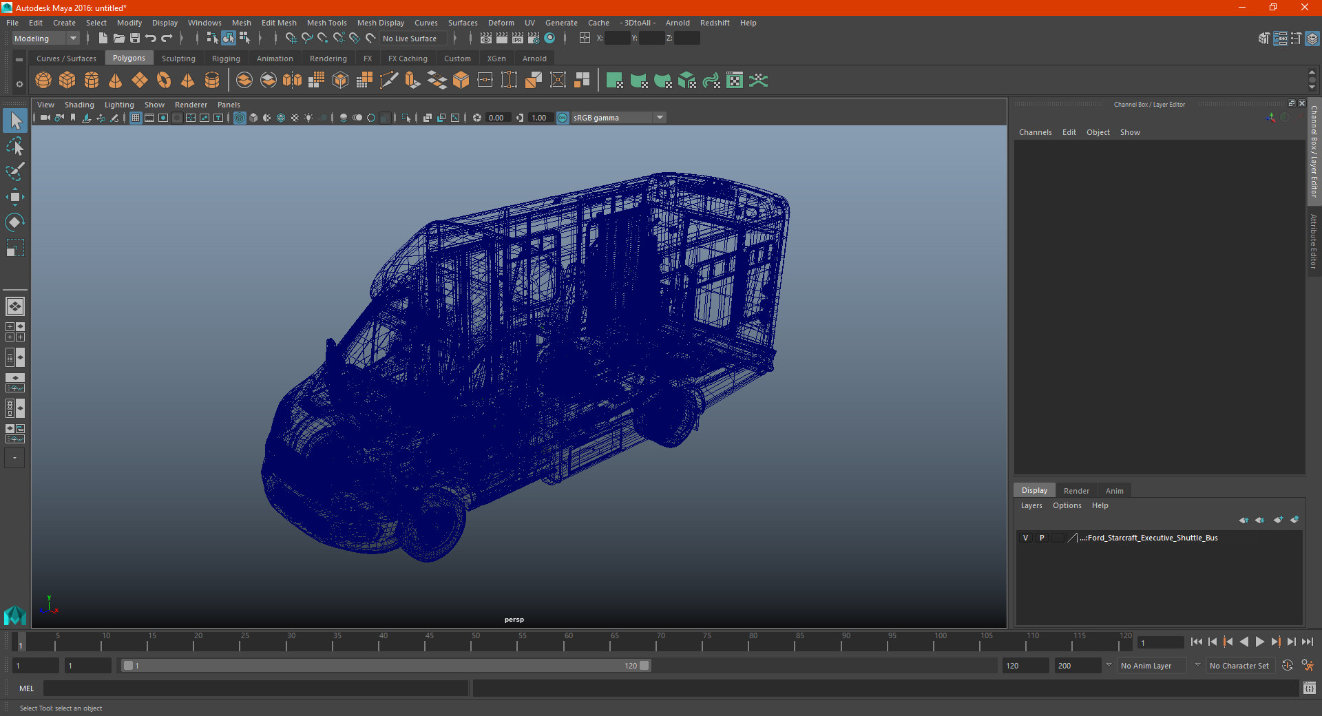 3D Ford Starcraft Executive Shuttle Bus