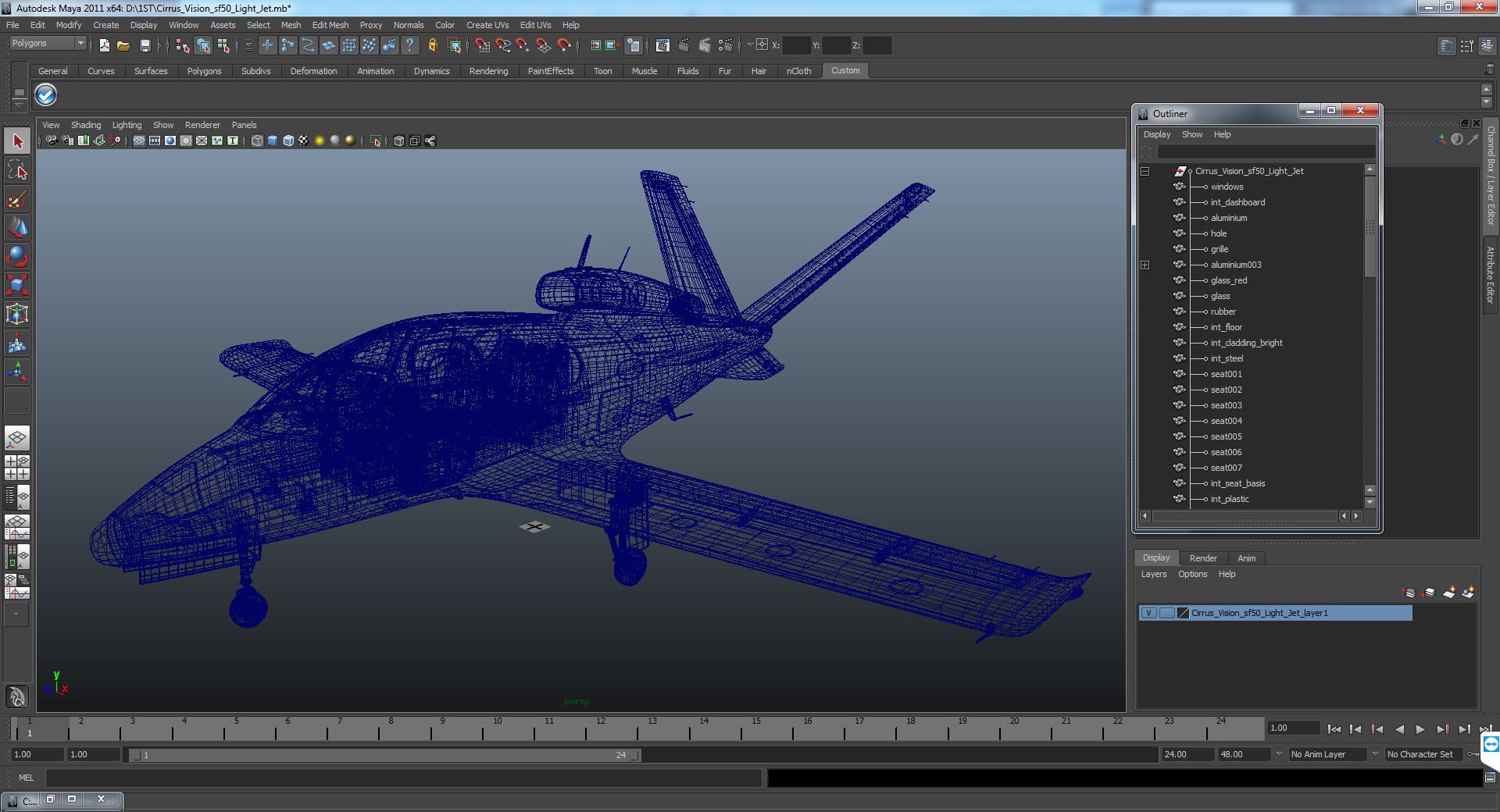 3D Cirrus Vision sf50 Light Jet model