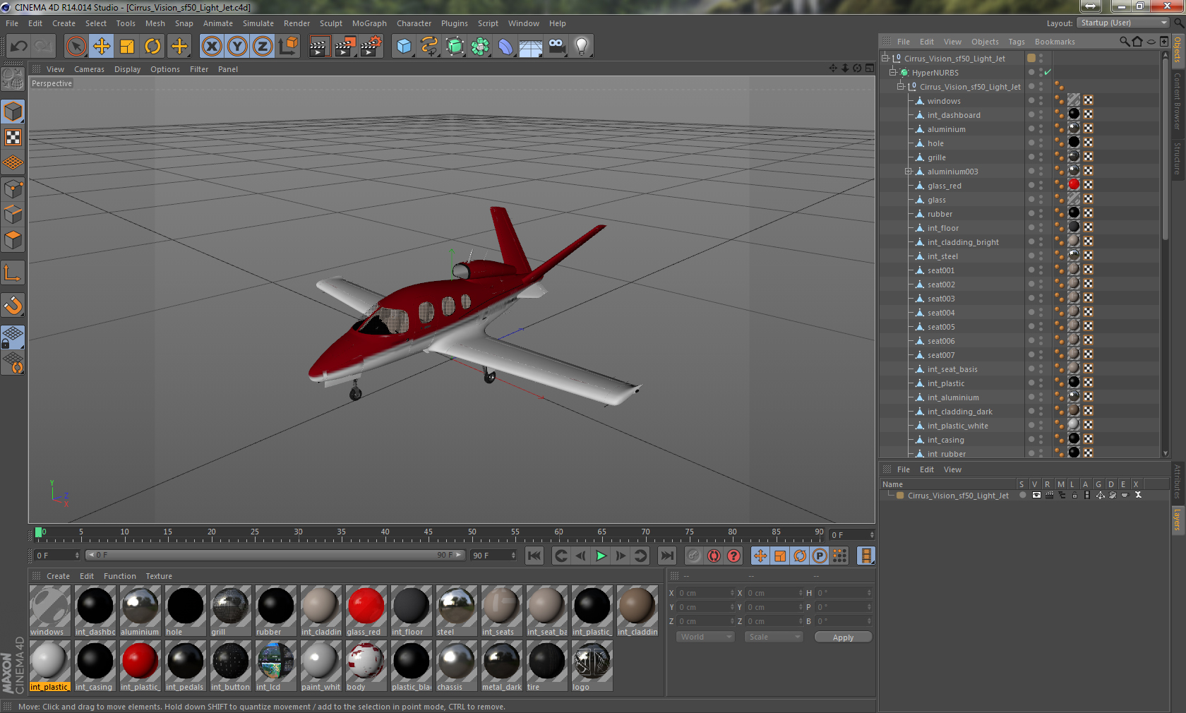 3D Cirrus Vision sf50 Light Jet model