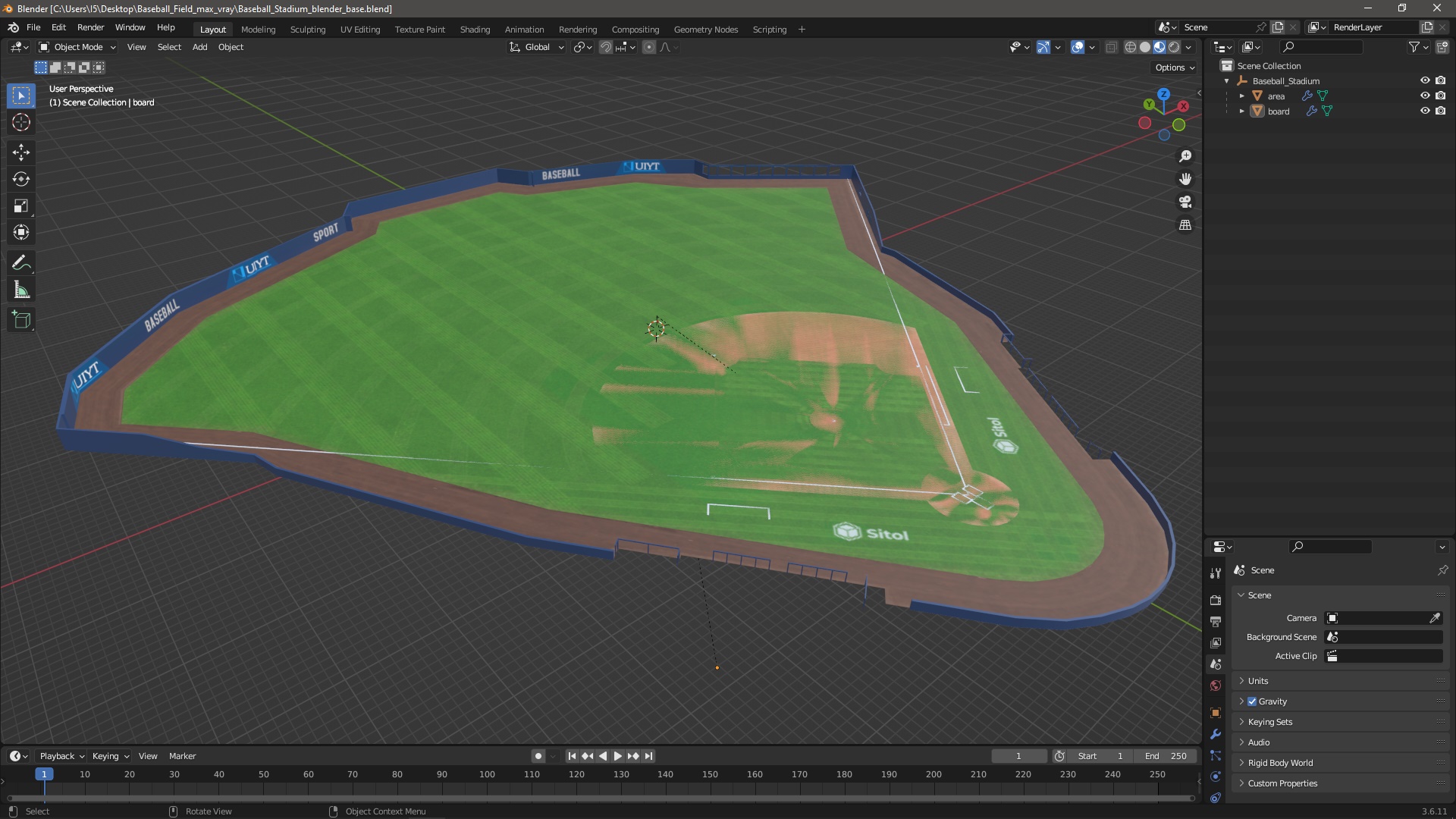 Baseball Field 3D model