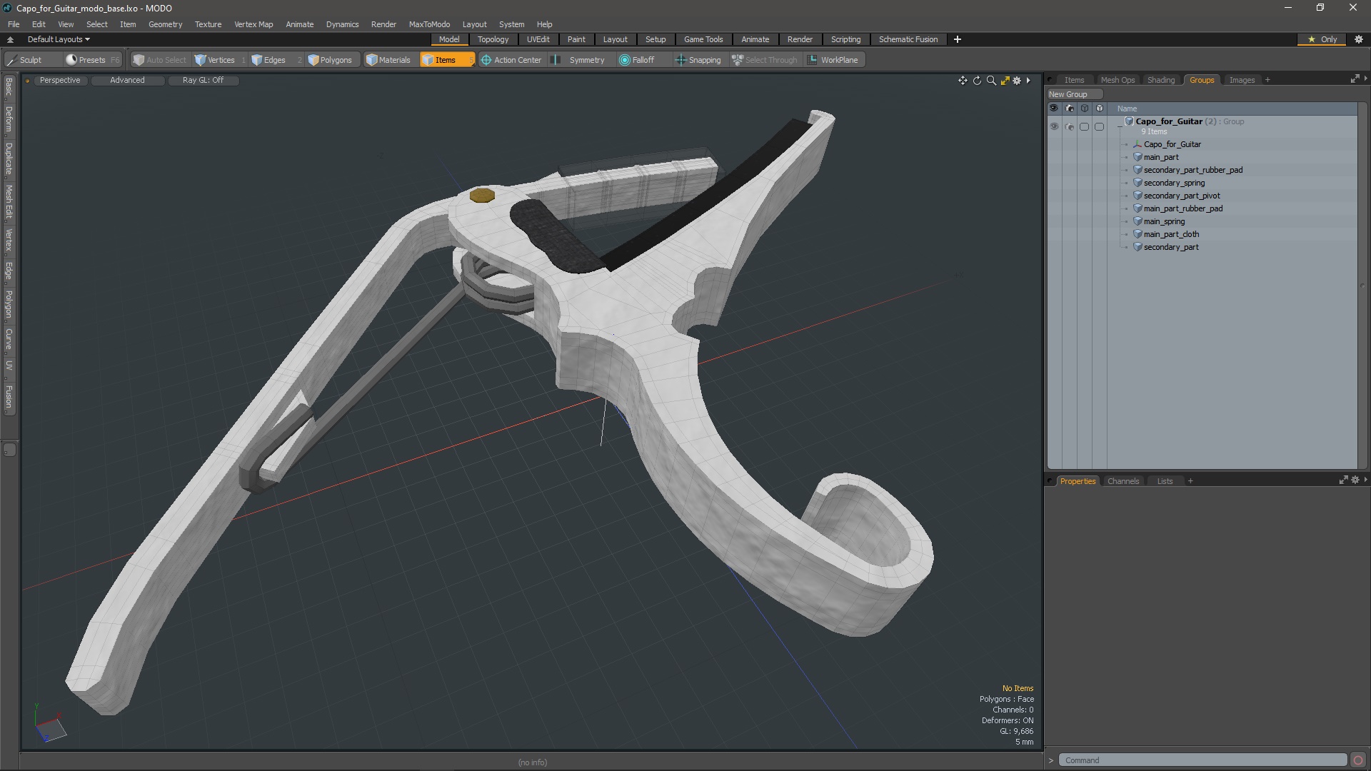 3D model Capo for Guitar