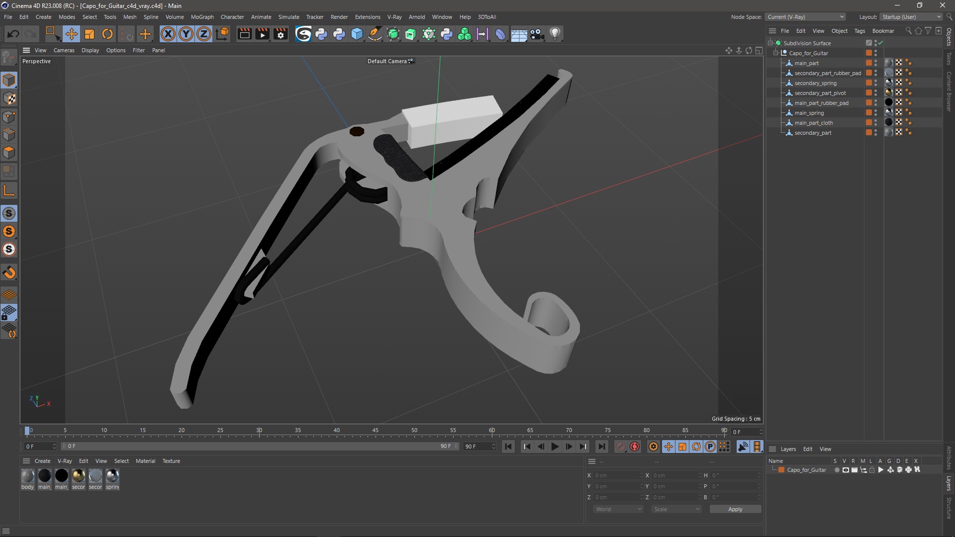 3D model Capo for Guitar
