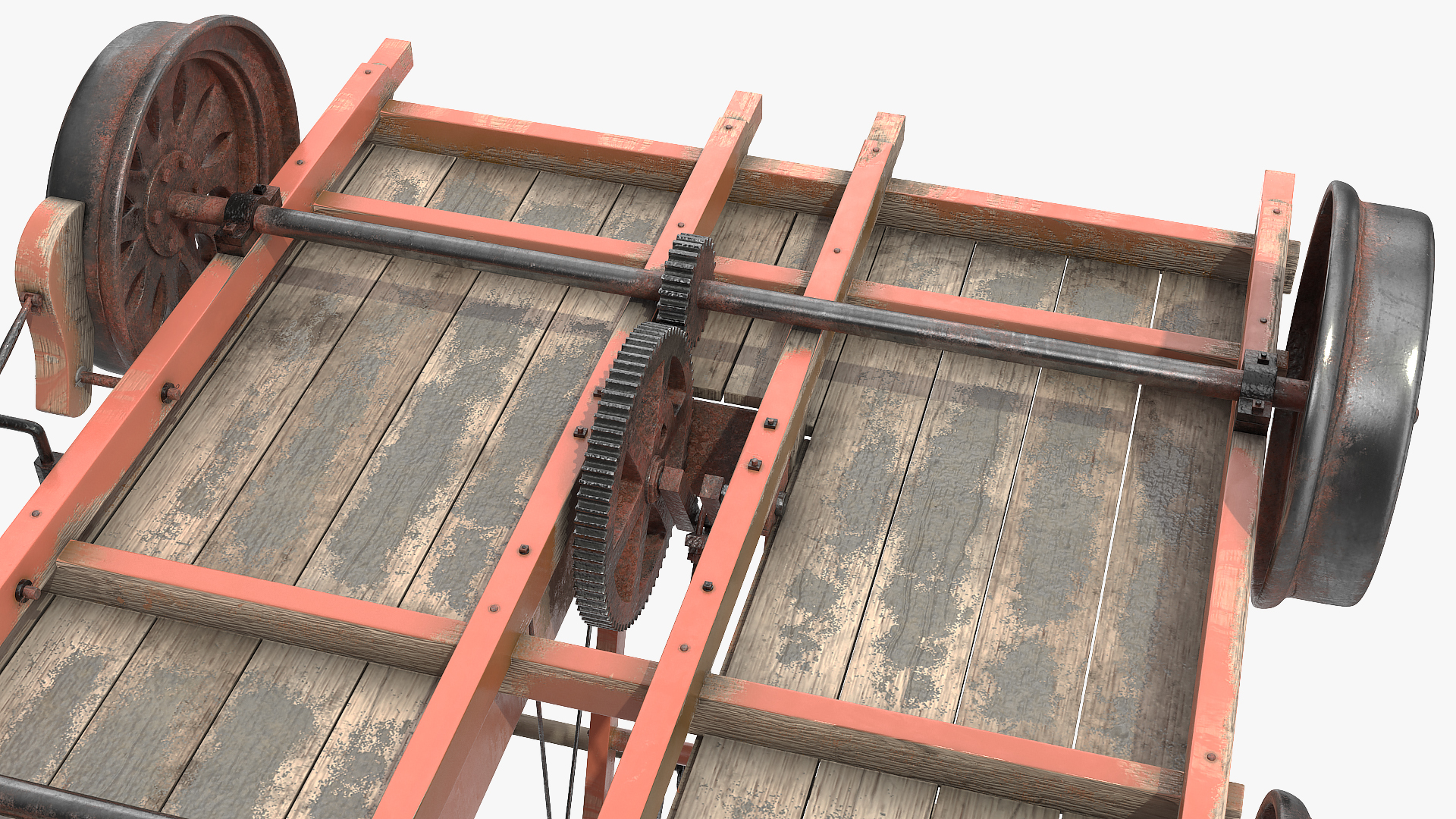 3D Vintage Railway Handcar model