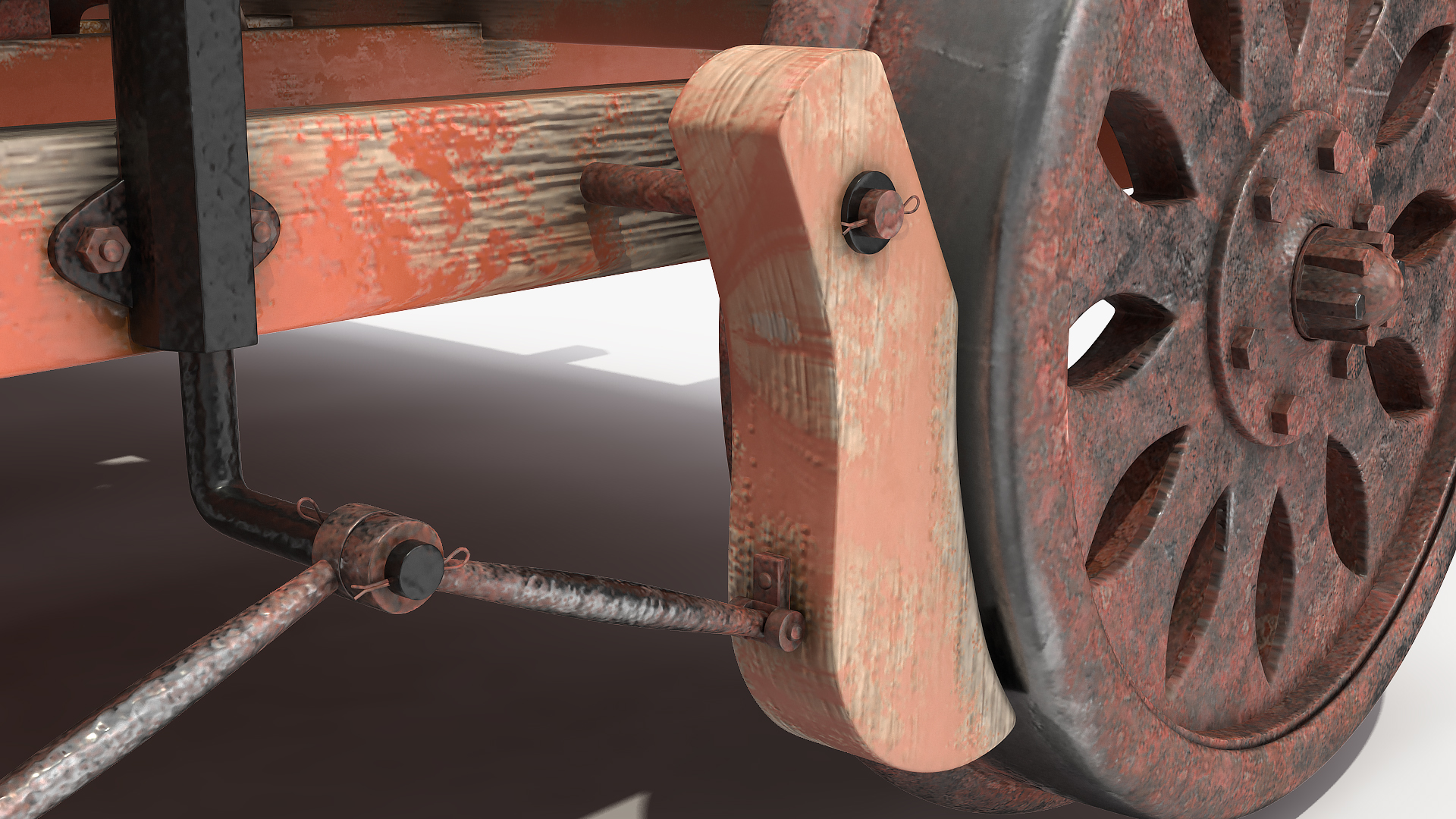 3D Vintage Railway Handcar model