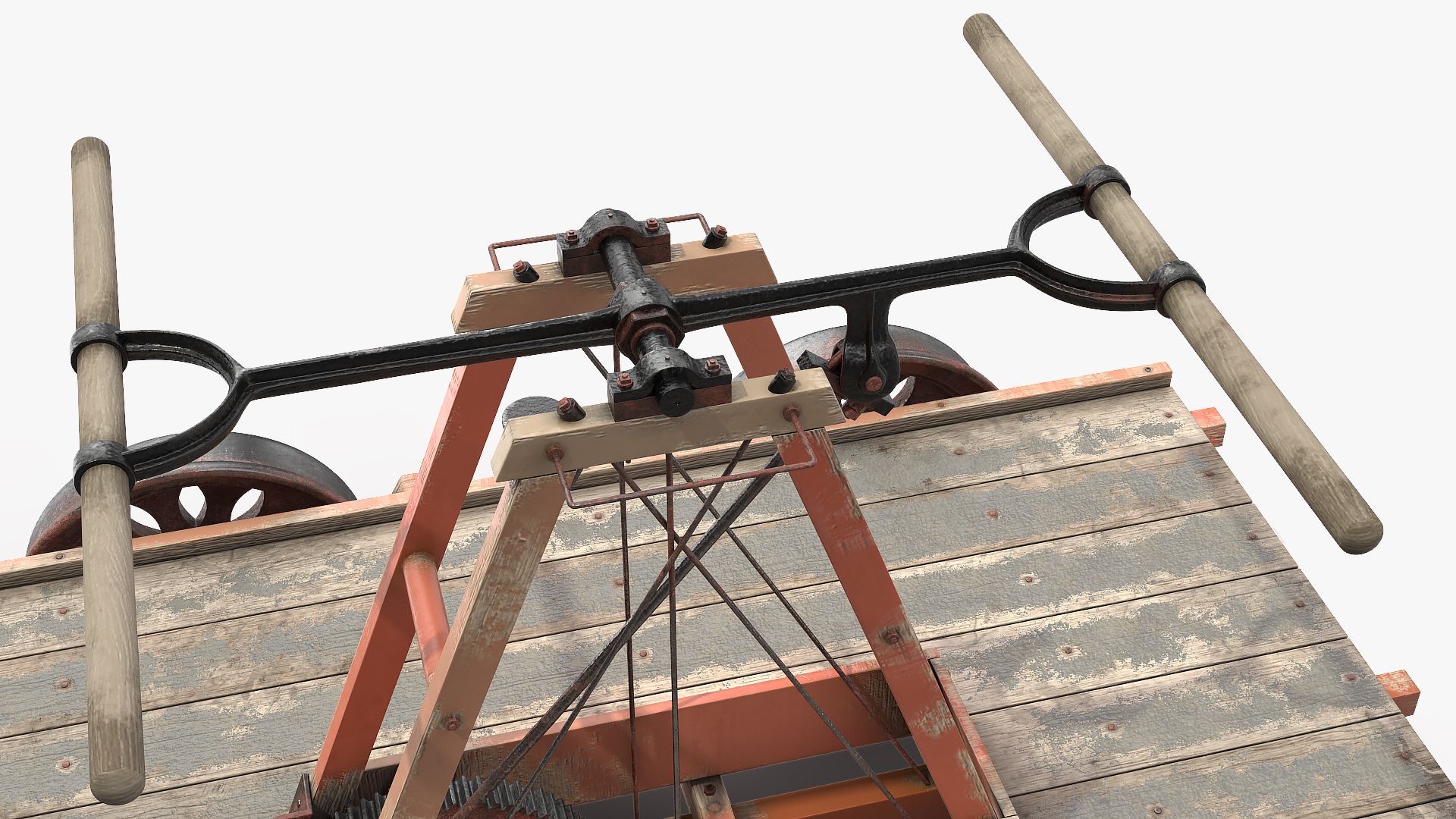 3D Vintage Railway Handcar model