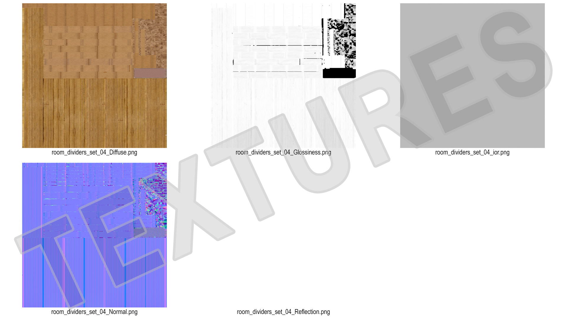 3D Bamboo Room Divider Wall Screen