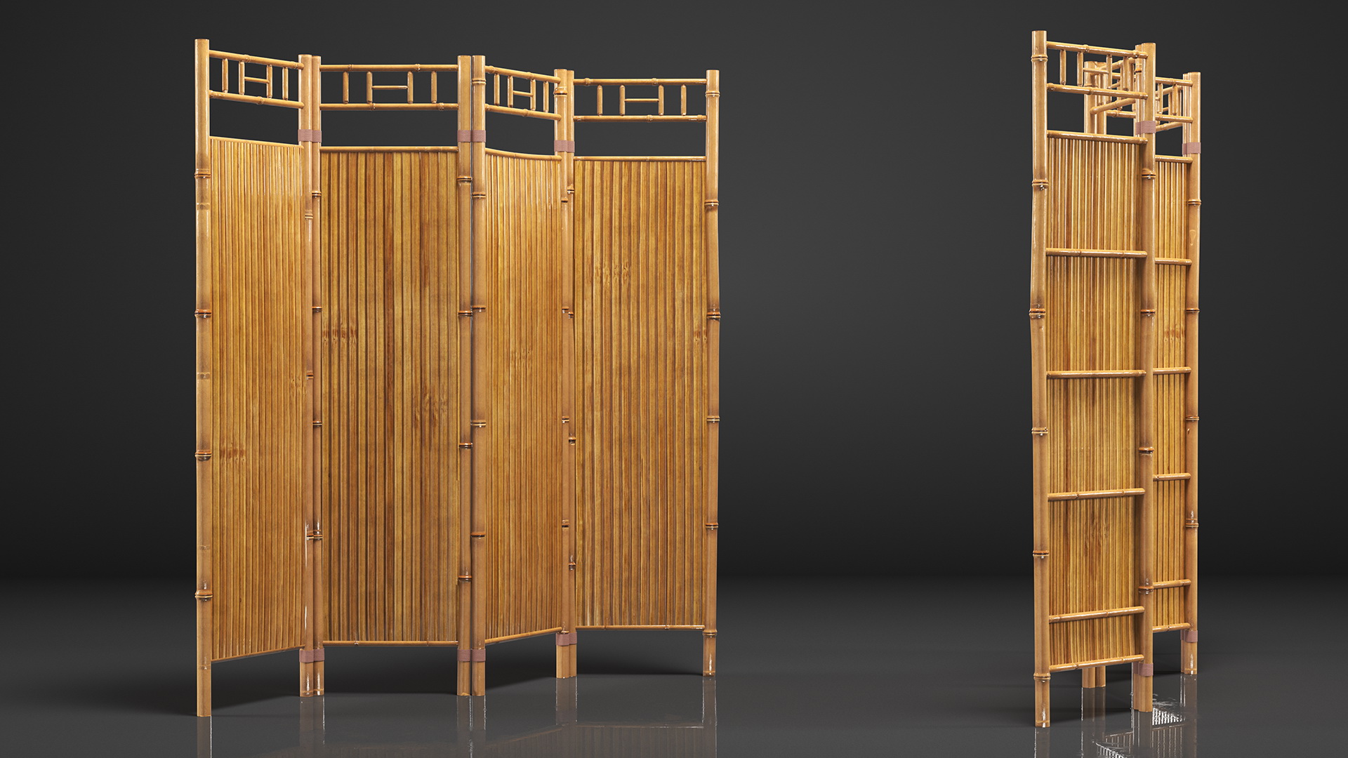 3D Bamboo Room Divider Wall Screen