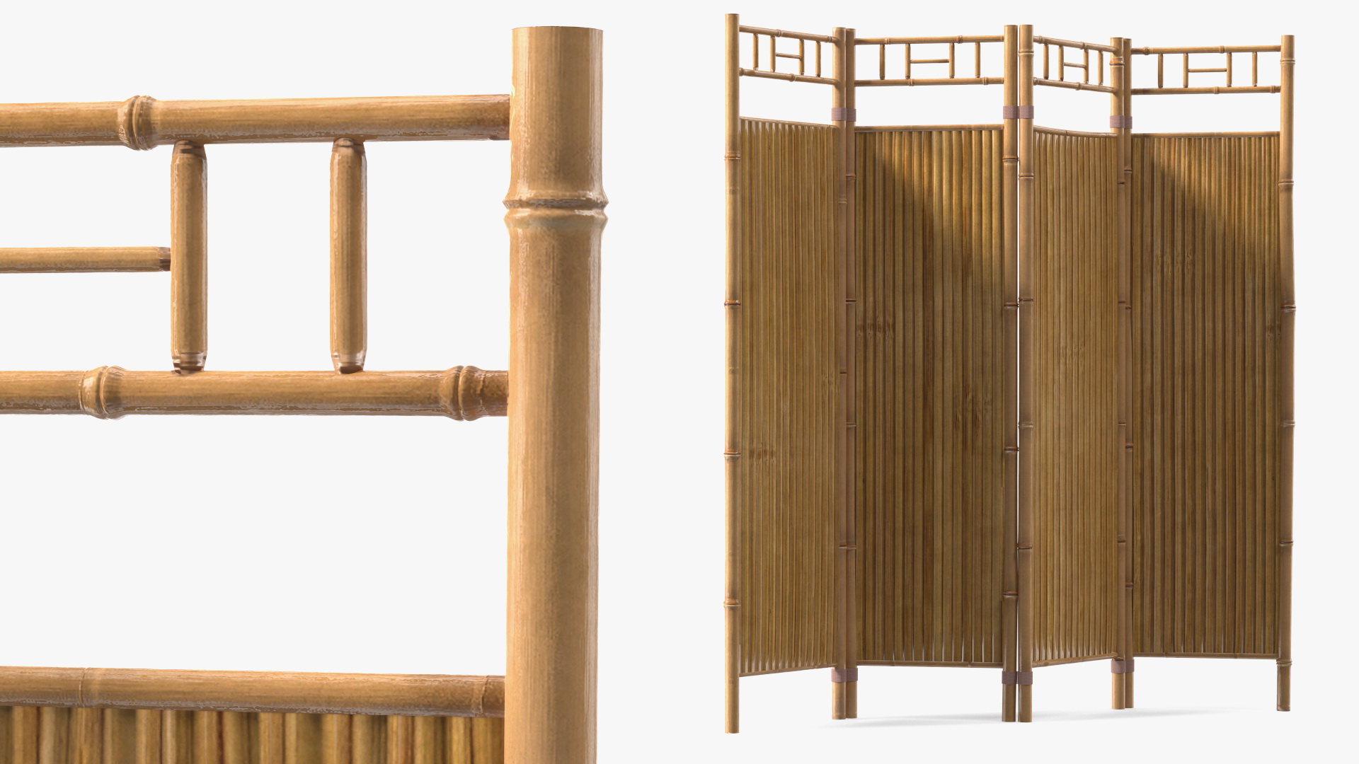 3D Bamboo Room Divider Wall Screen