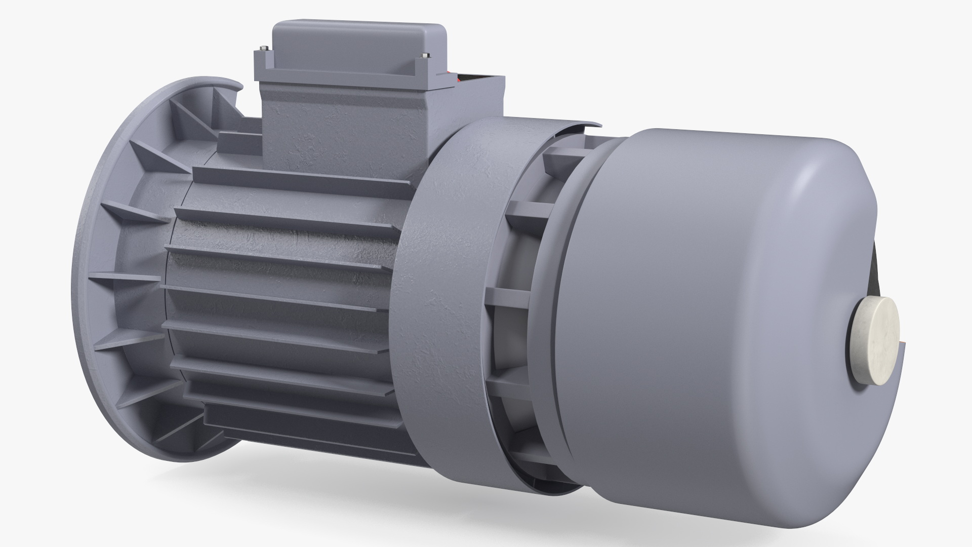 Electric Motor Cutaway Gray 3D