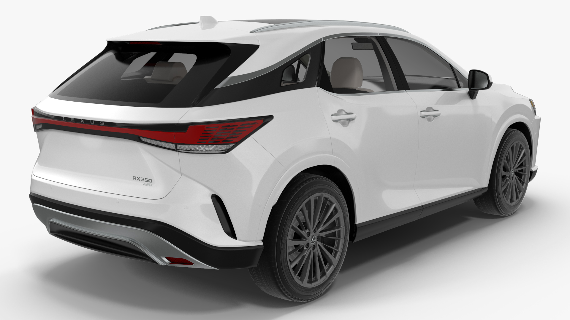 3D model Lexus RX 350 2023 White Rigged