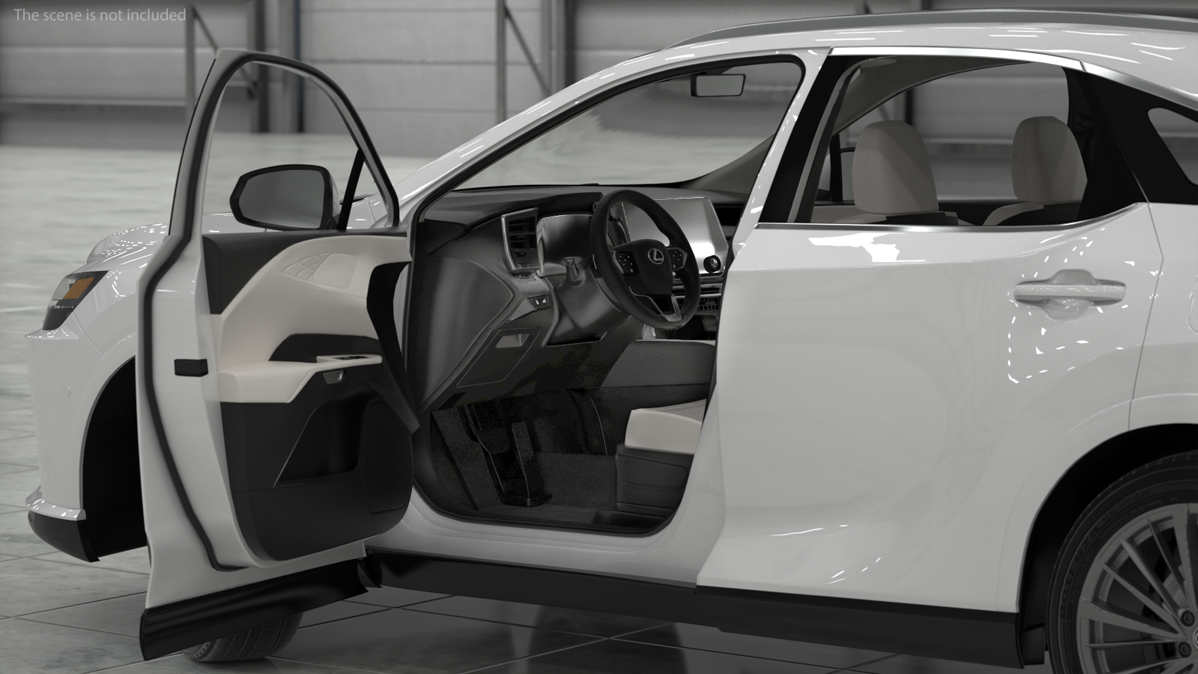 3D model Lexus RX 350 2023 White Rigged