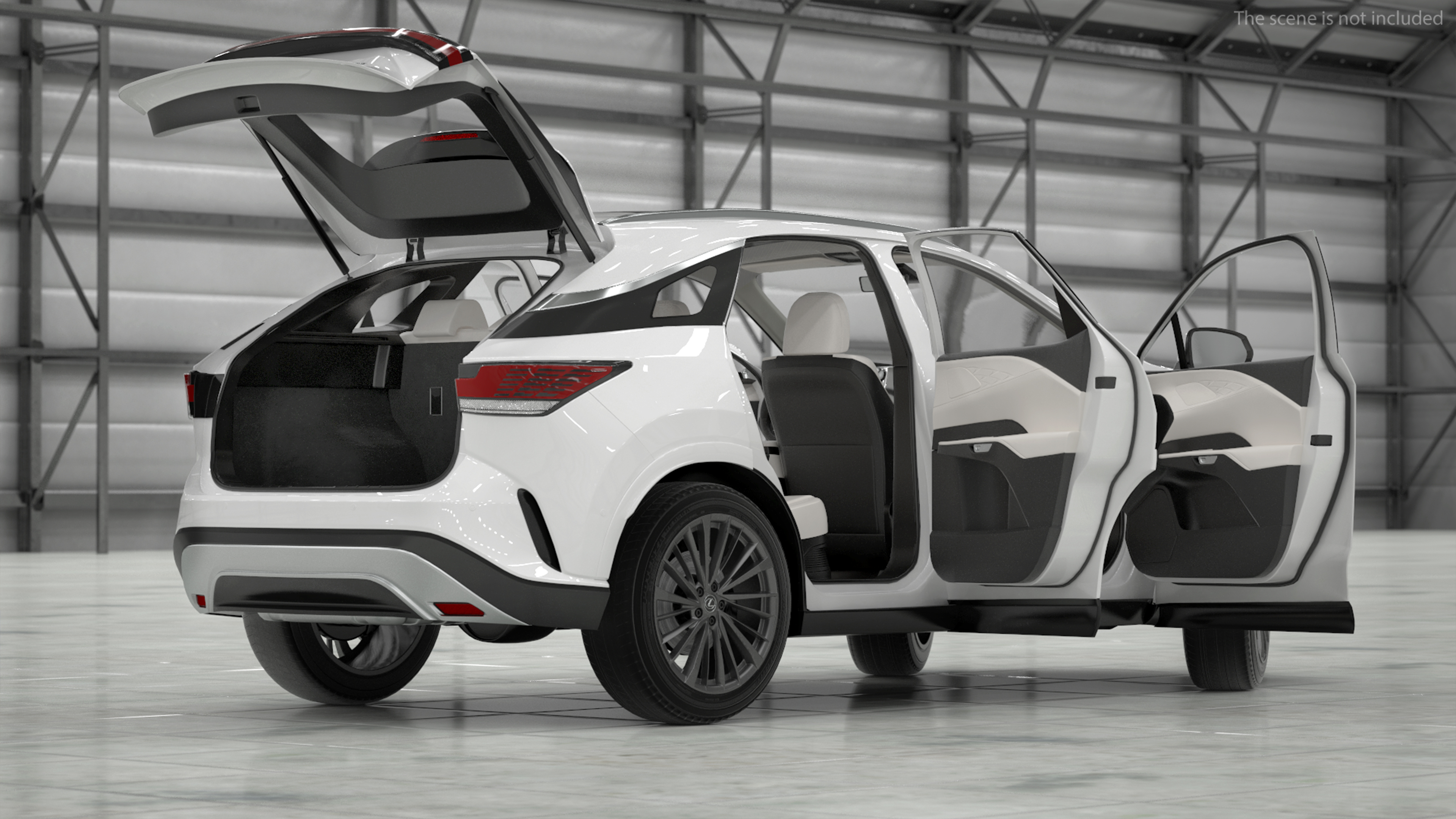 3D model Lexus RX 350 2023 White Rigged
