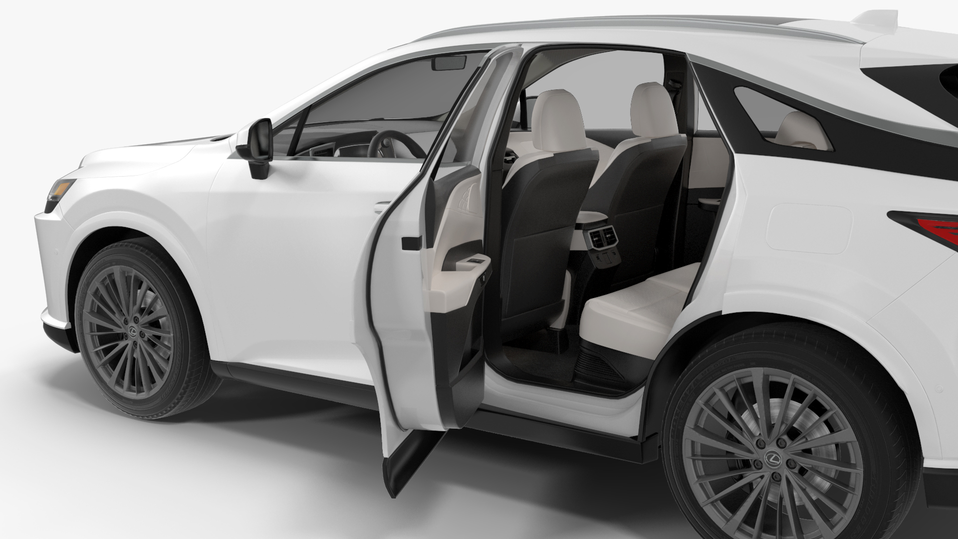 3D model Lexus RX 350 2023 White Rigged