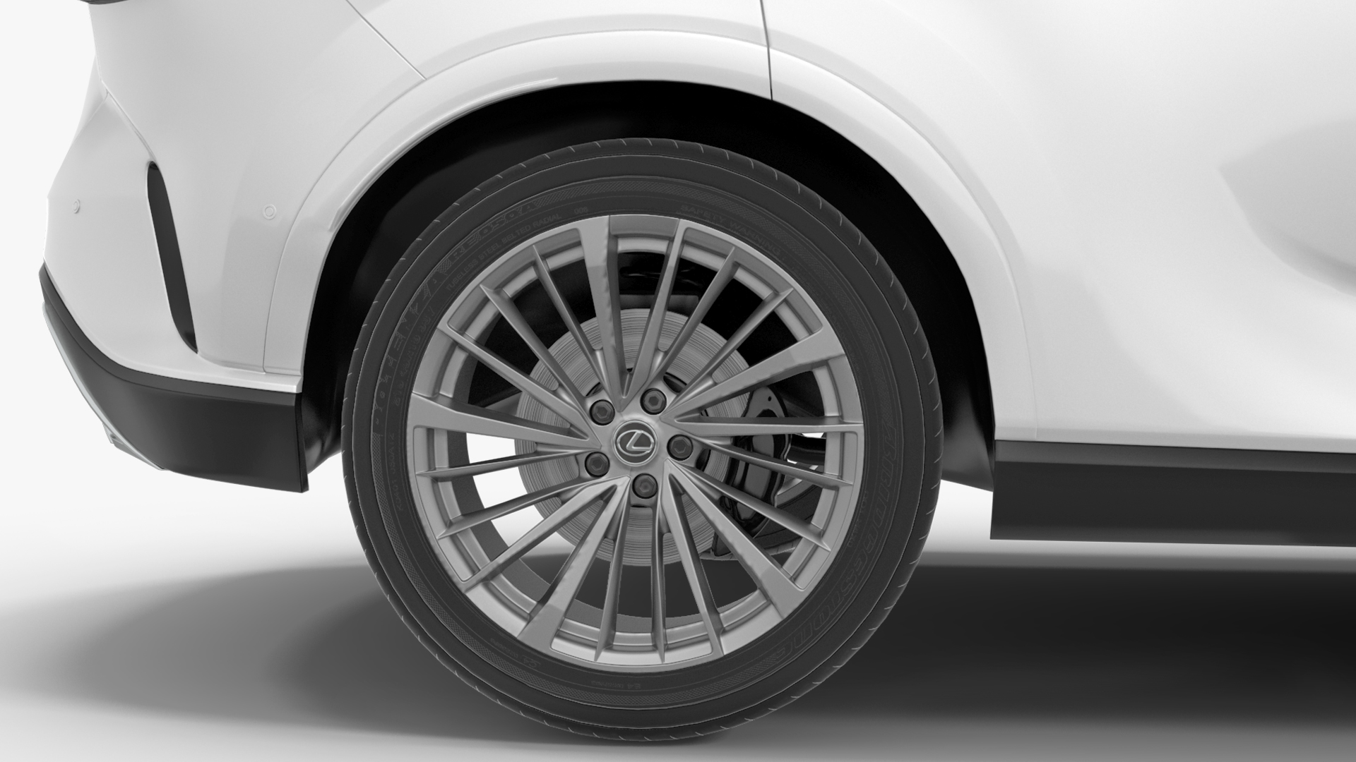 3D model Lexus RX 350 2023 White Rigged