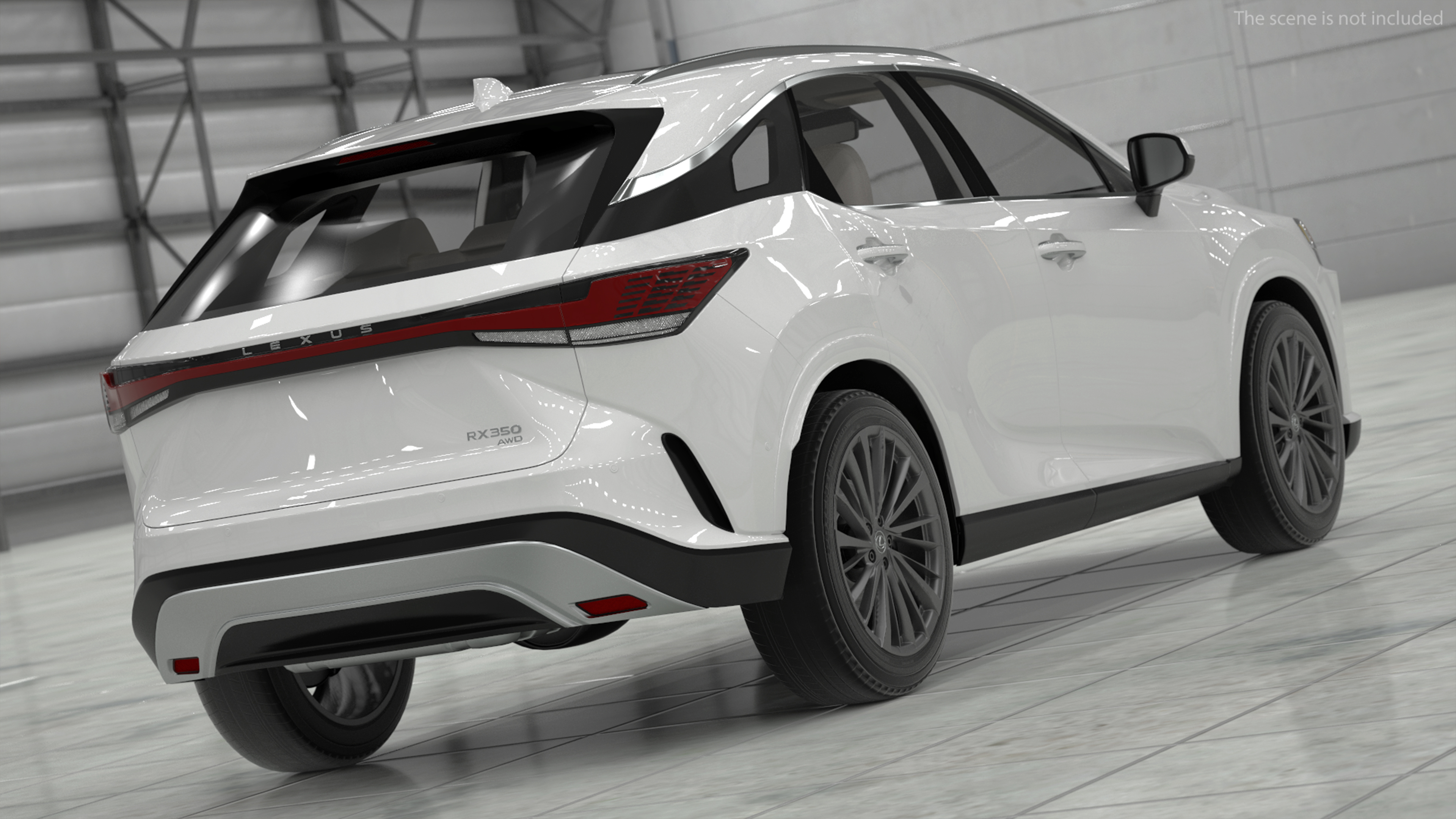 3D model Lexus RX 350 2023 White Rigged