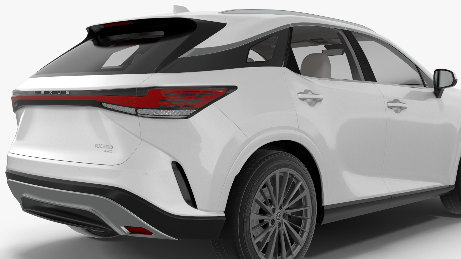 3D model Lexus RX 350 2023 White Rigged
