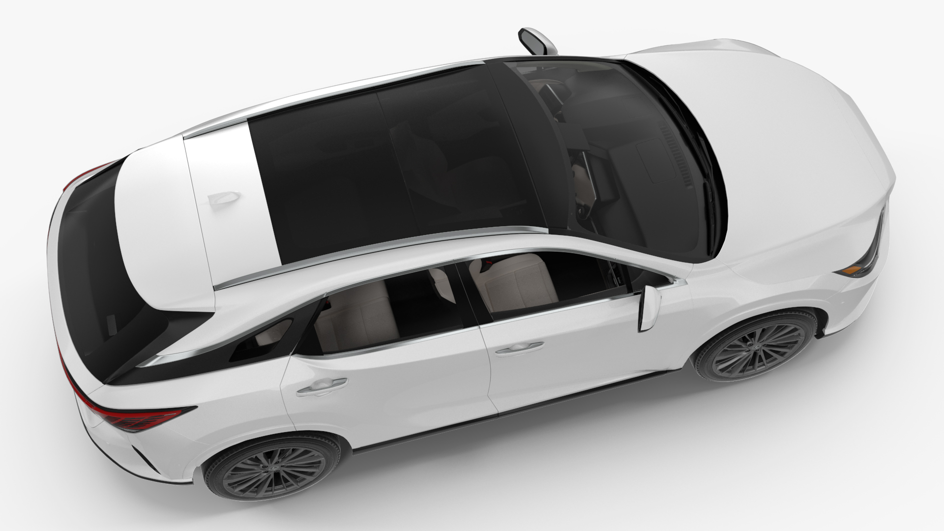 3D model Lexus RX 350 2023 White Rigged