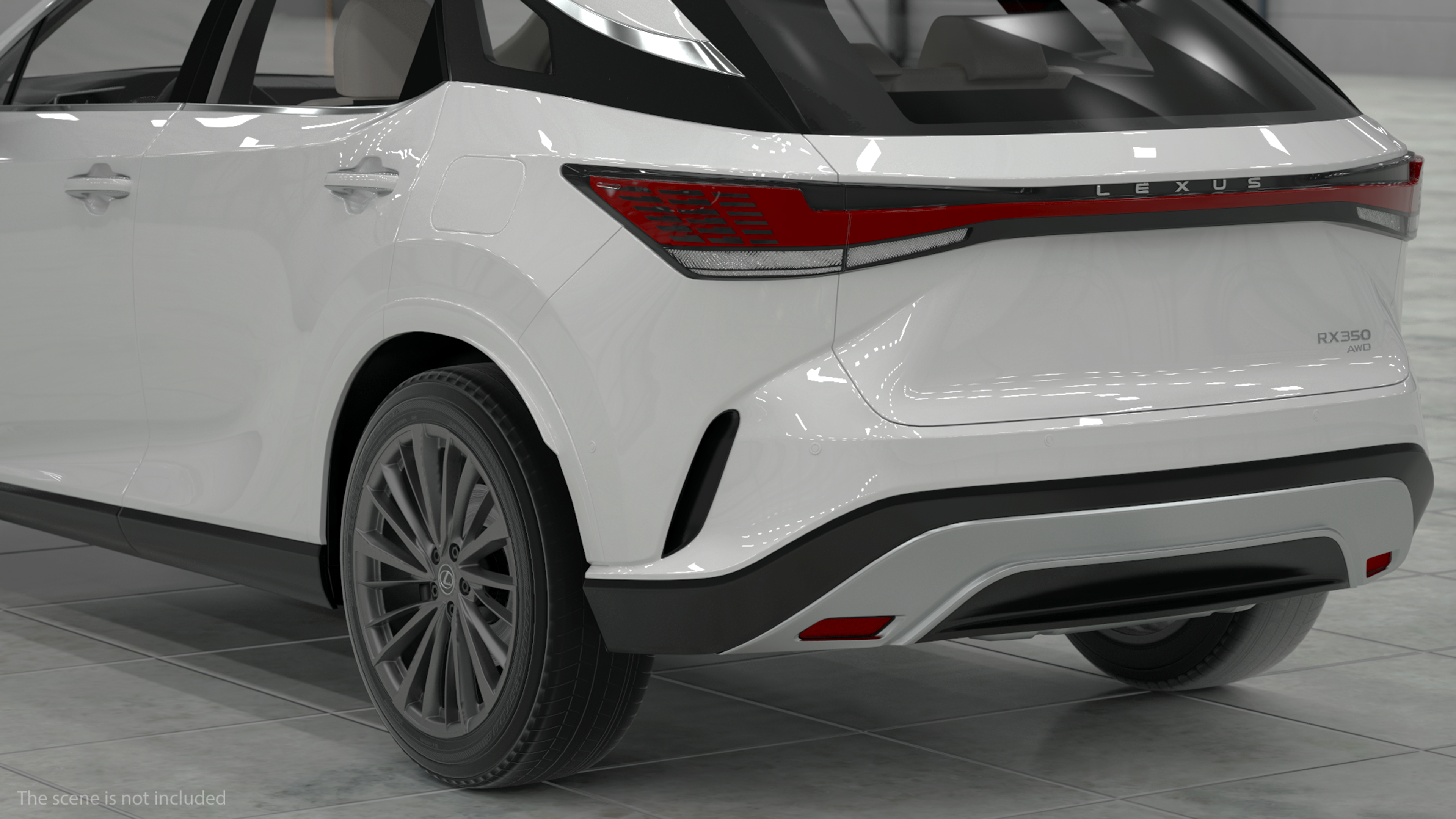 3D model Lexus RX 350 2023 White Rigged