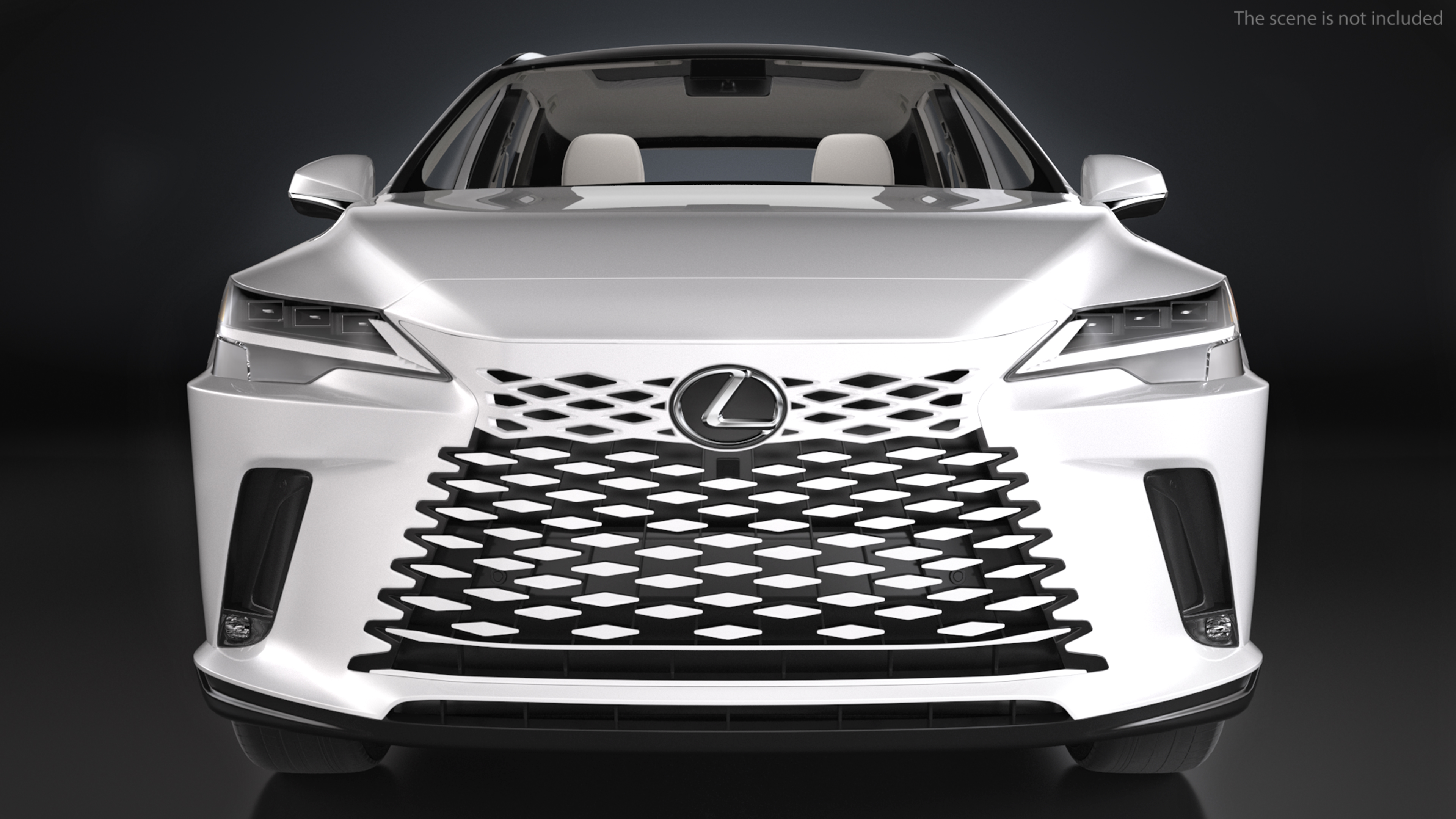 3D model Lexus RX 350 2023 White Rigged