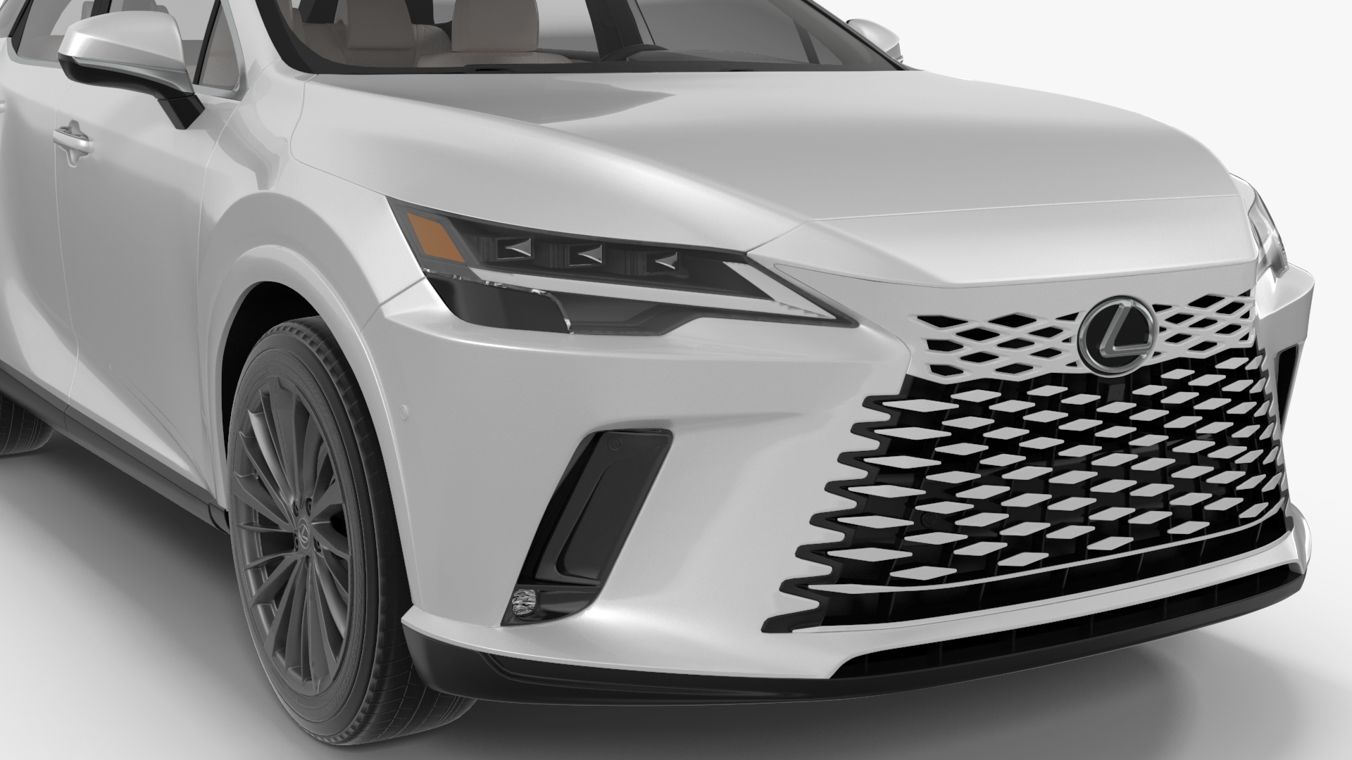 3D model Lexus RX 350 2023 White Rigged