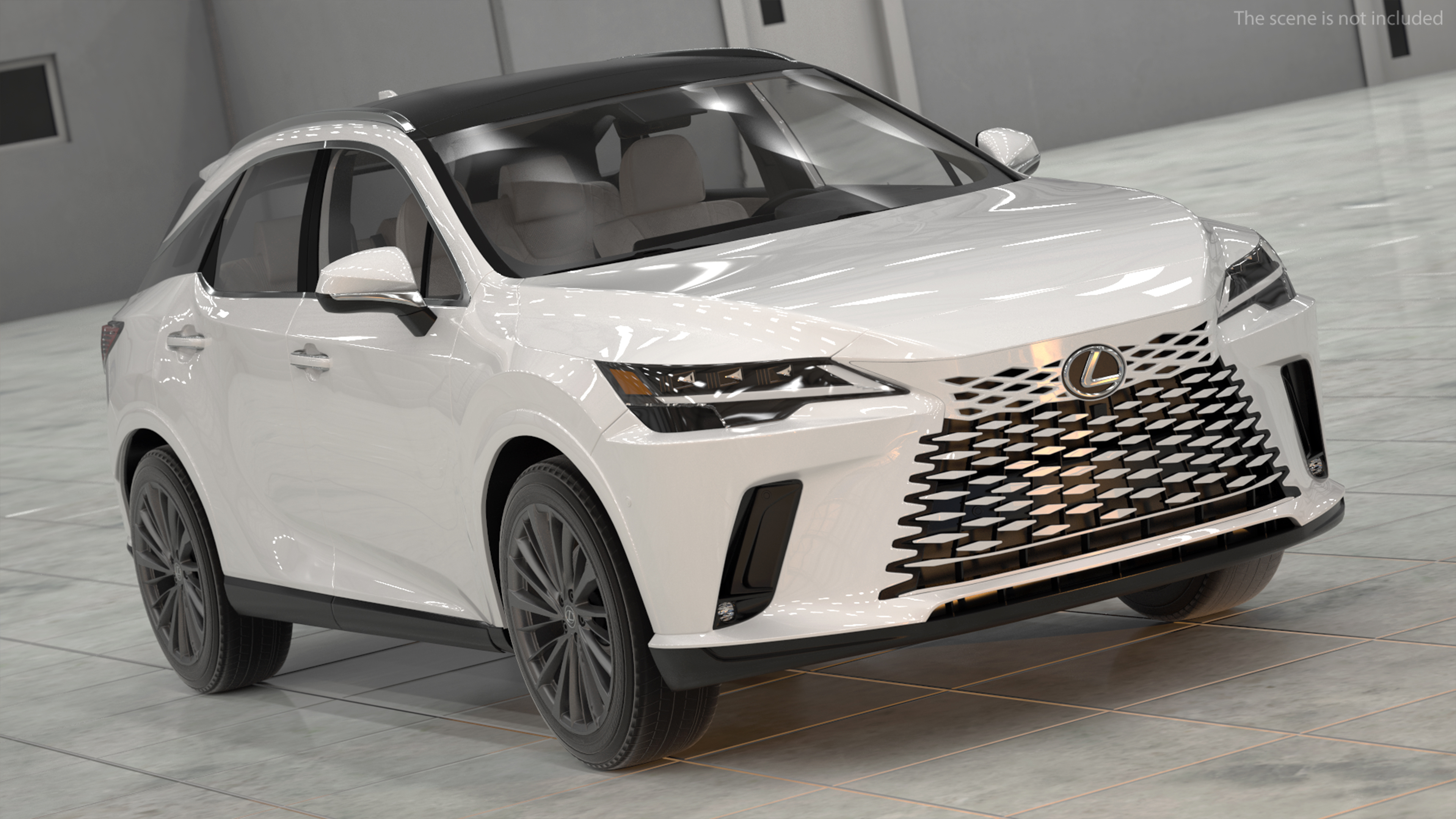 3D model Lexus RX 350 2023 White Rigged