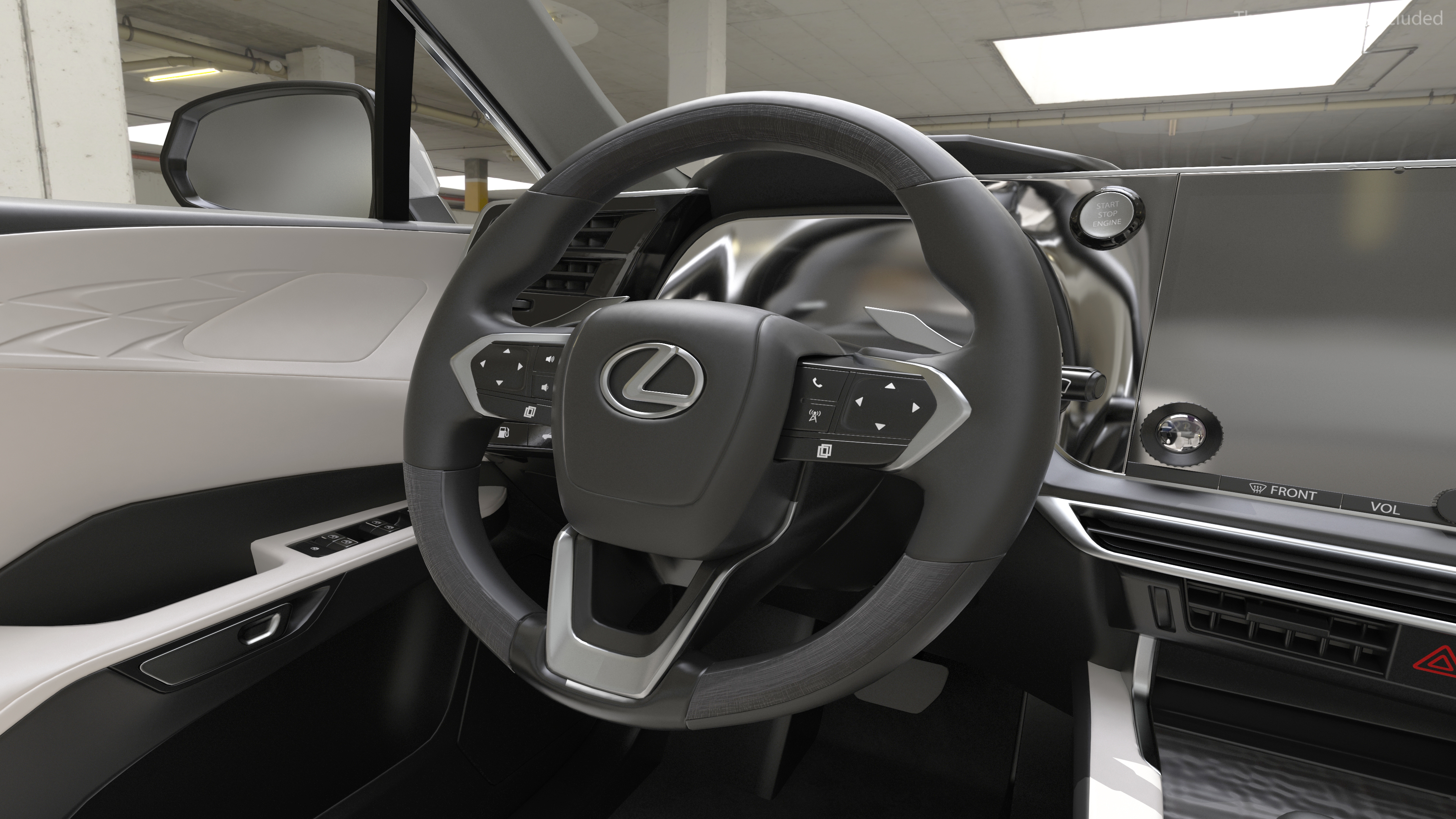 3D model Lexus RX 350 2023 White Rigged