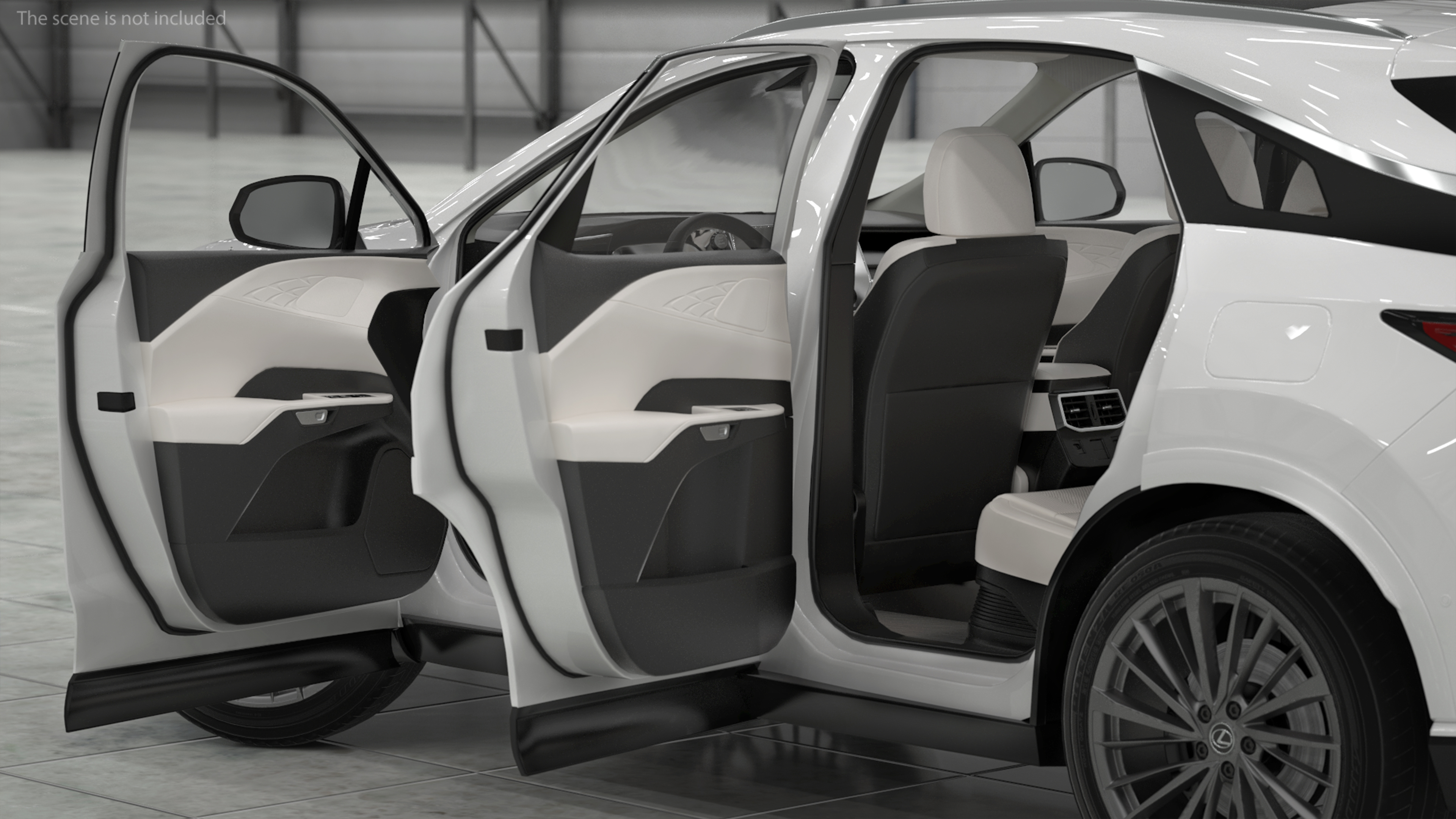 3D model Lexus RX 350 2023 White Rigged