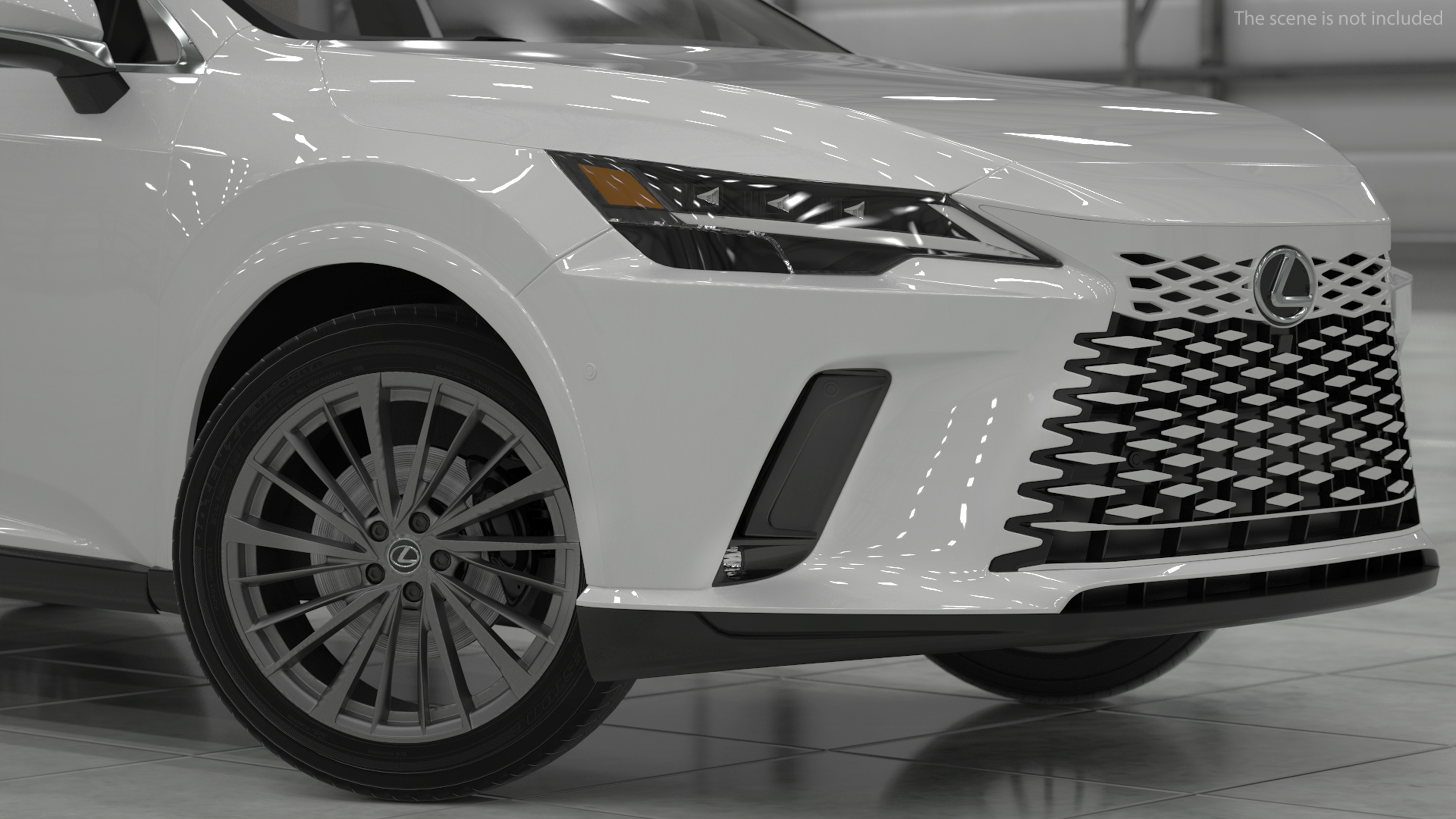 3D model Lexus RX 350 2023 White Rigged