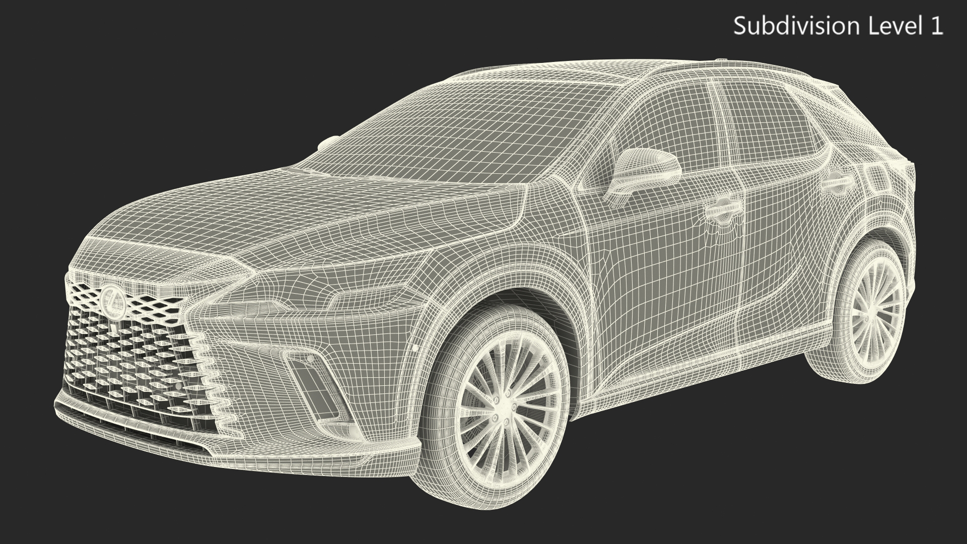 3D model Lexus RX 350 2023 White Rigged