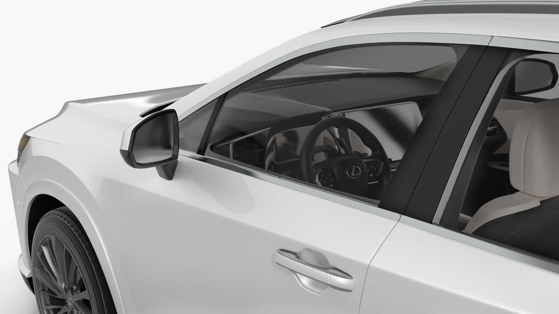 3D model Lexus RX 350 2023 White Rigged