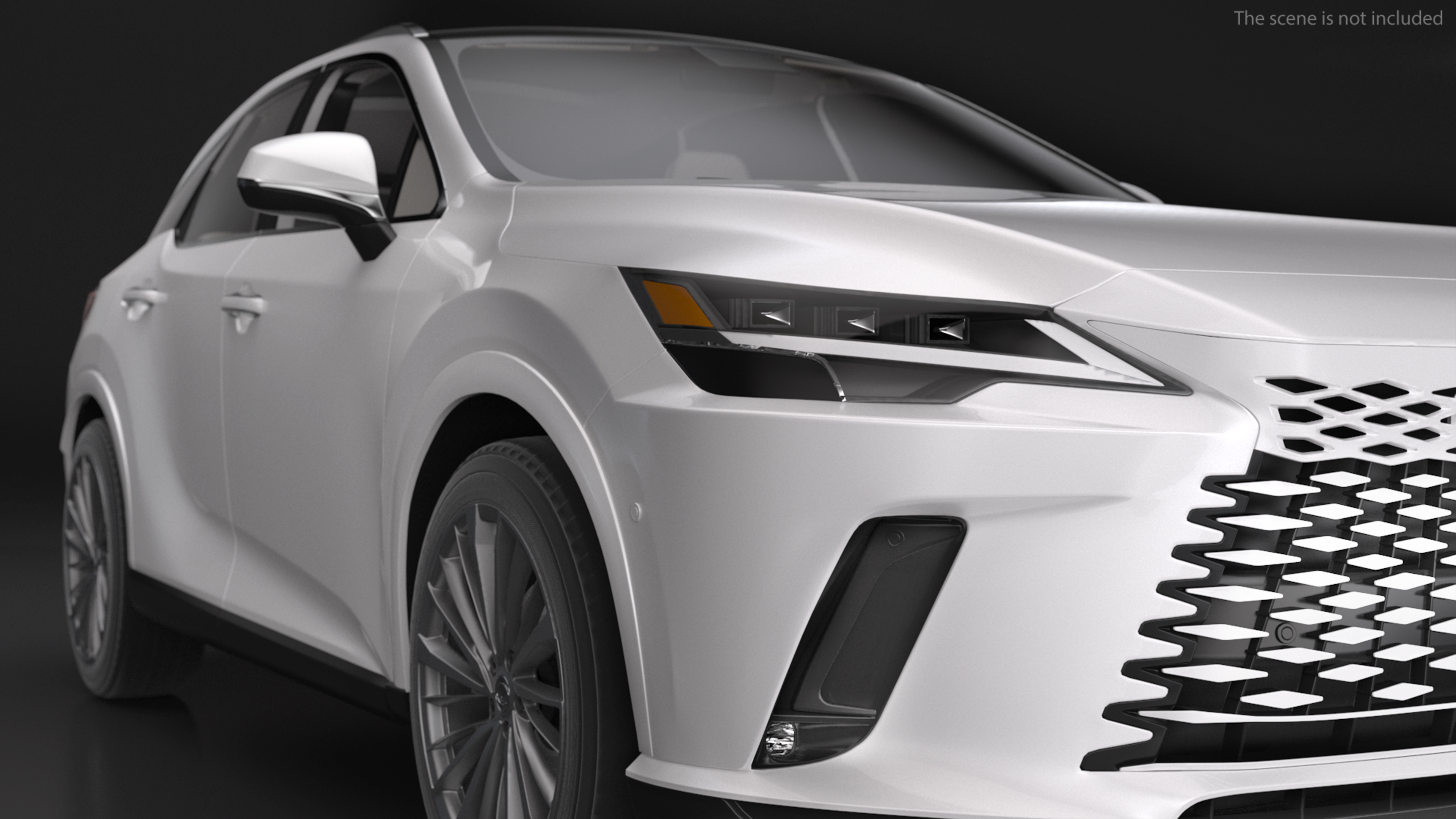 3D model Lexus RX 350 2023 White Rigged