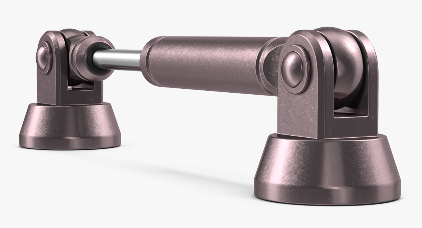 Anodized Hydraulic Cylinder 5 3D model