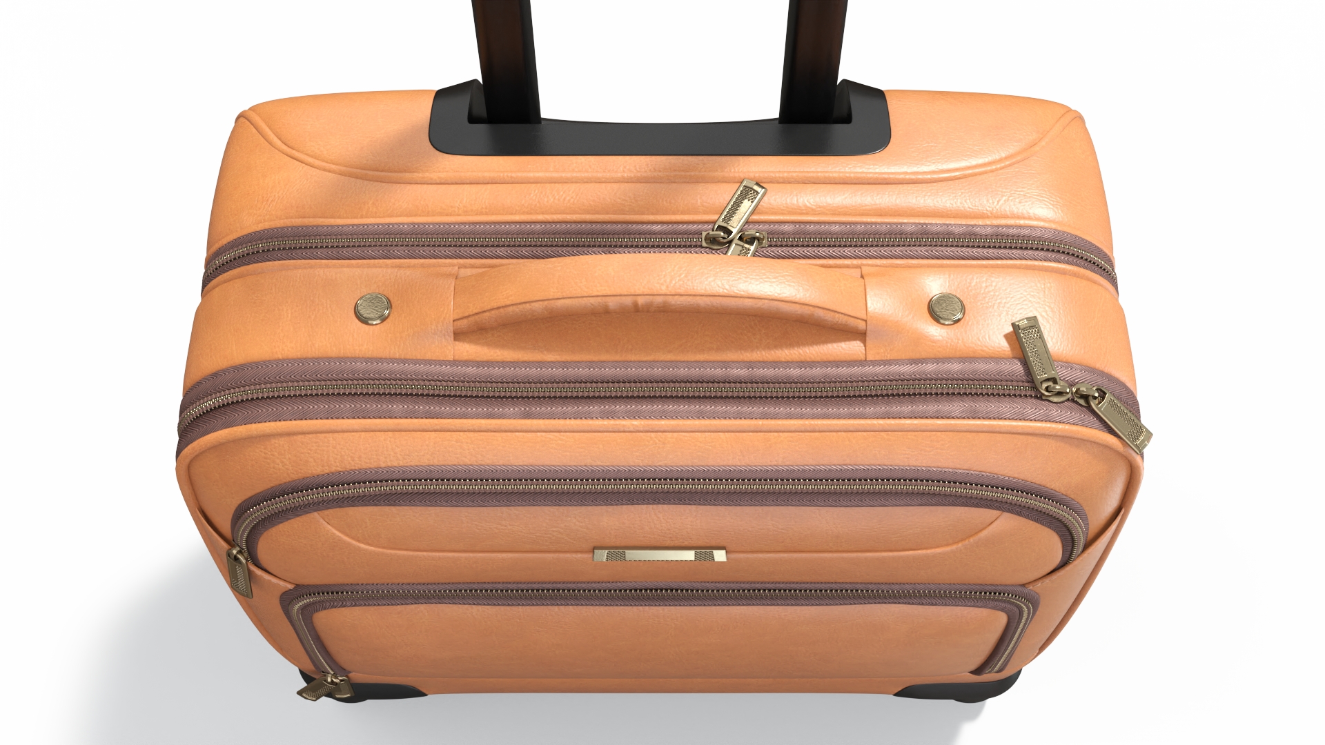 Leather Suitcase with Telescopic Handle 3D model
