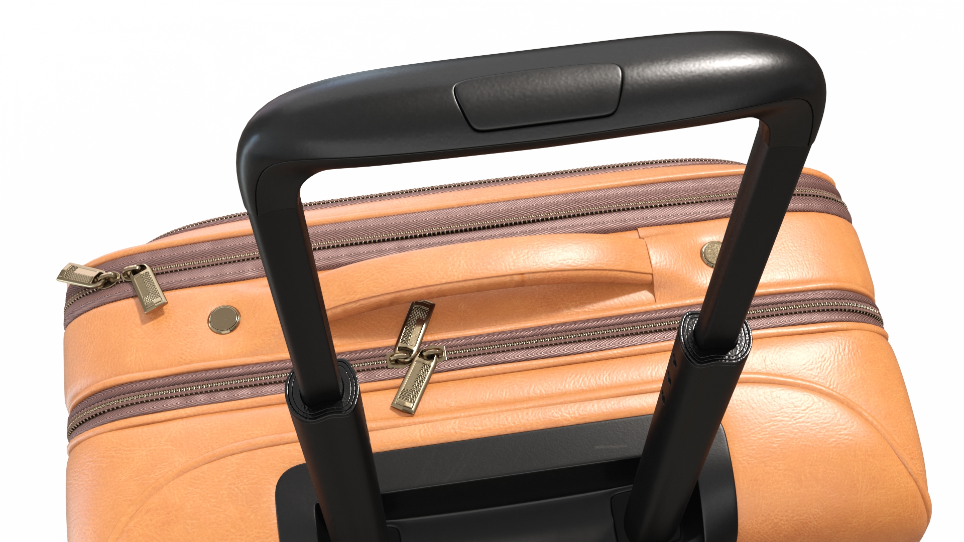 Leather Suitcase with Telescopic Handle 3D model