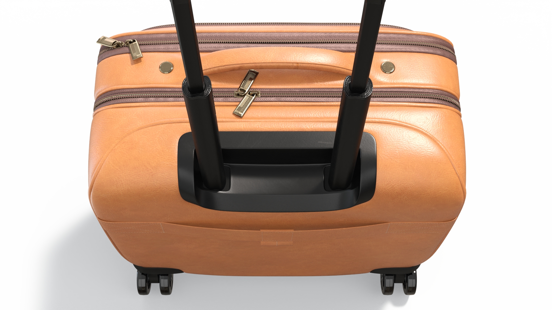 Leather Suitcase with Telescopic Handle 3D model