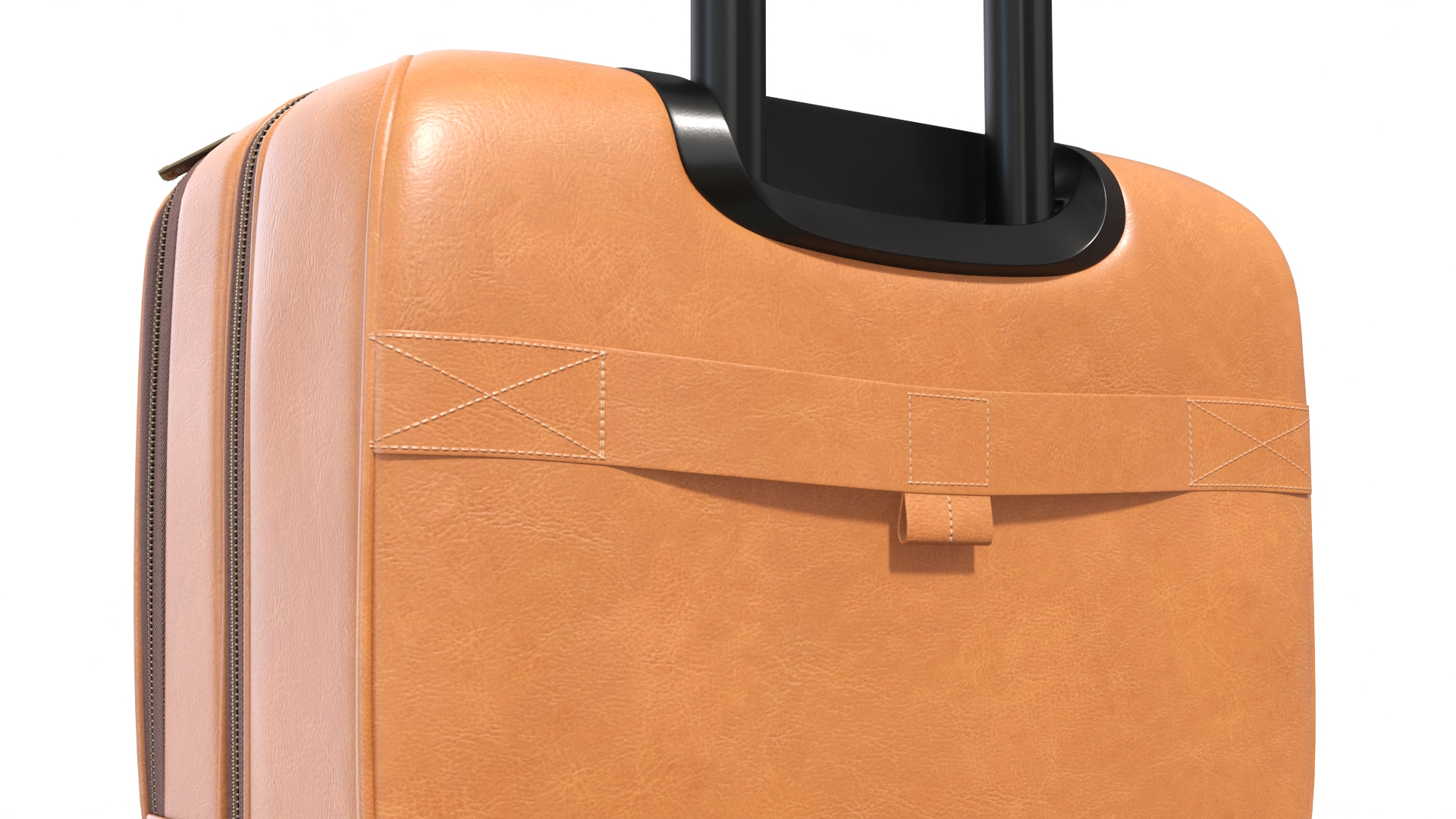 Leather Suitcase with Telescopic Handle 3D model