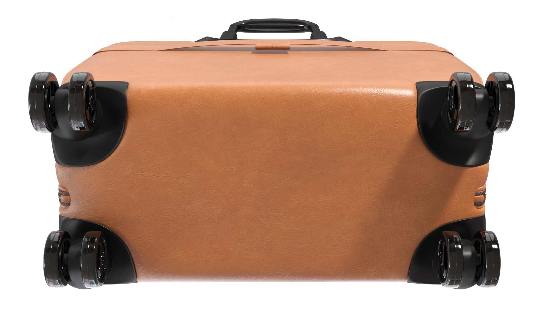 Leather Suitcase with Telescopic Handle 3D model