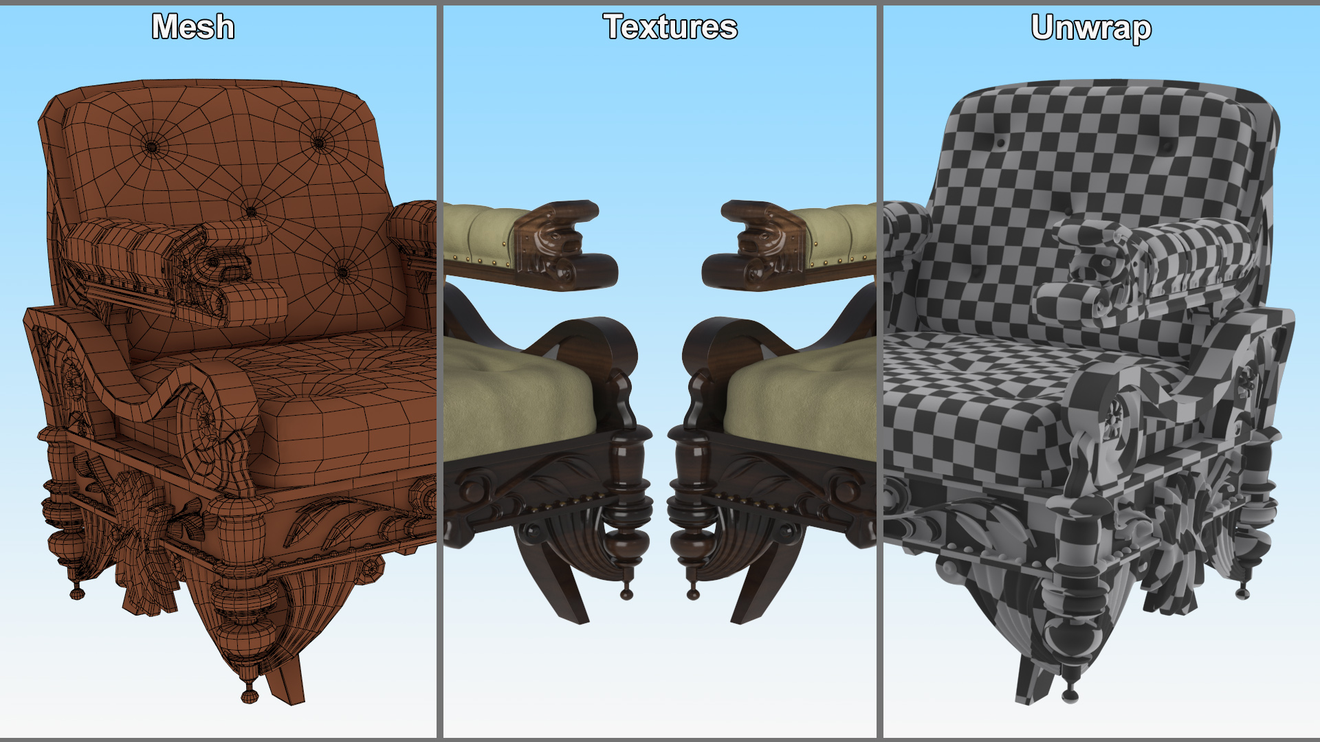3D model Empire Armchair