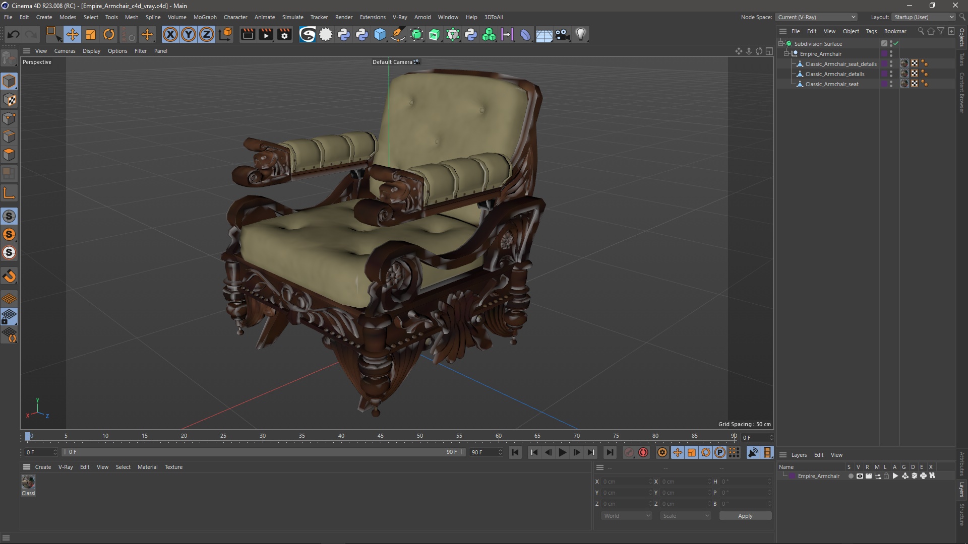 3D model Empire Armchair