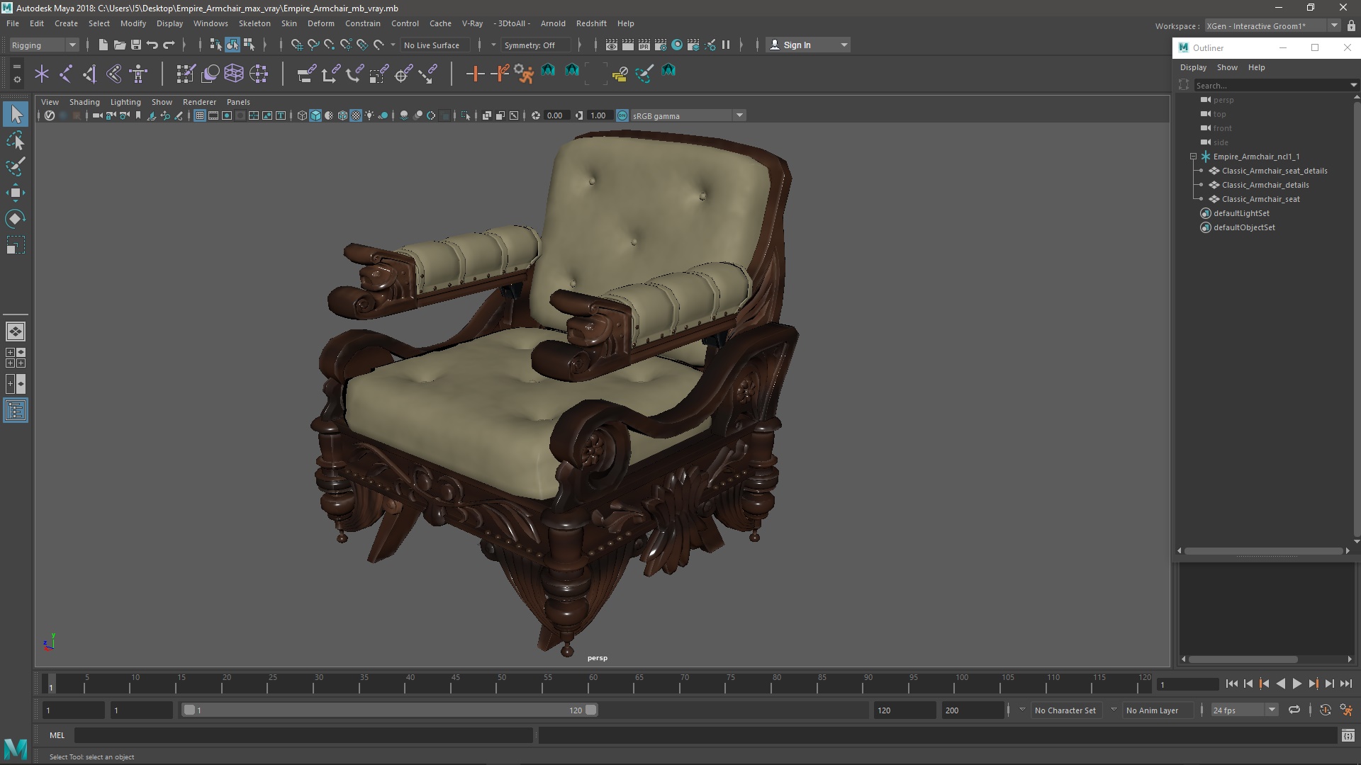 3D model Empire Armchair