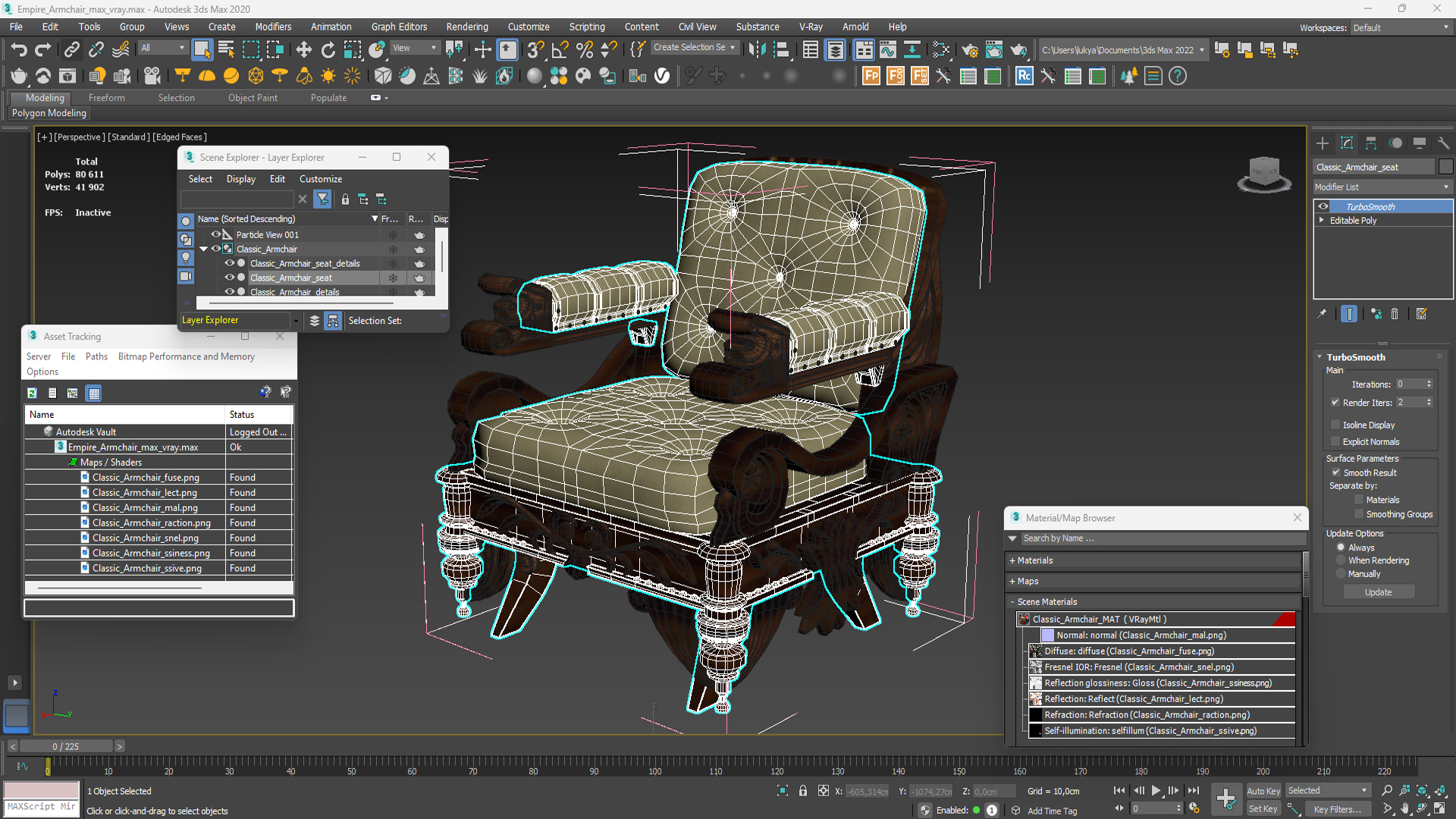 3D model Empire Armchair