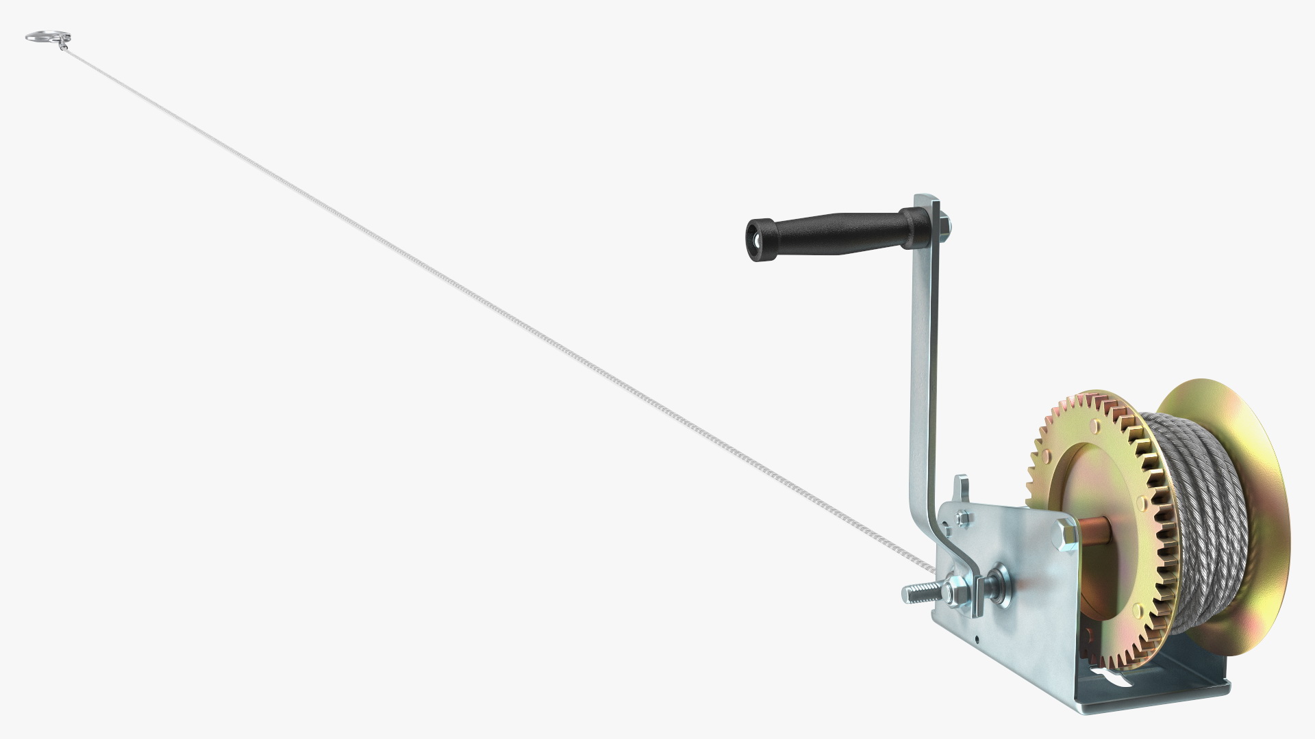 3D Heavy Duty Hand Winch with Steel Cable model