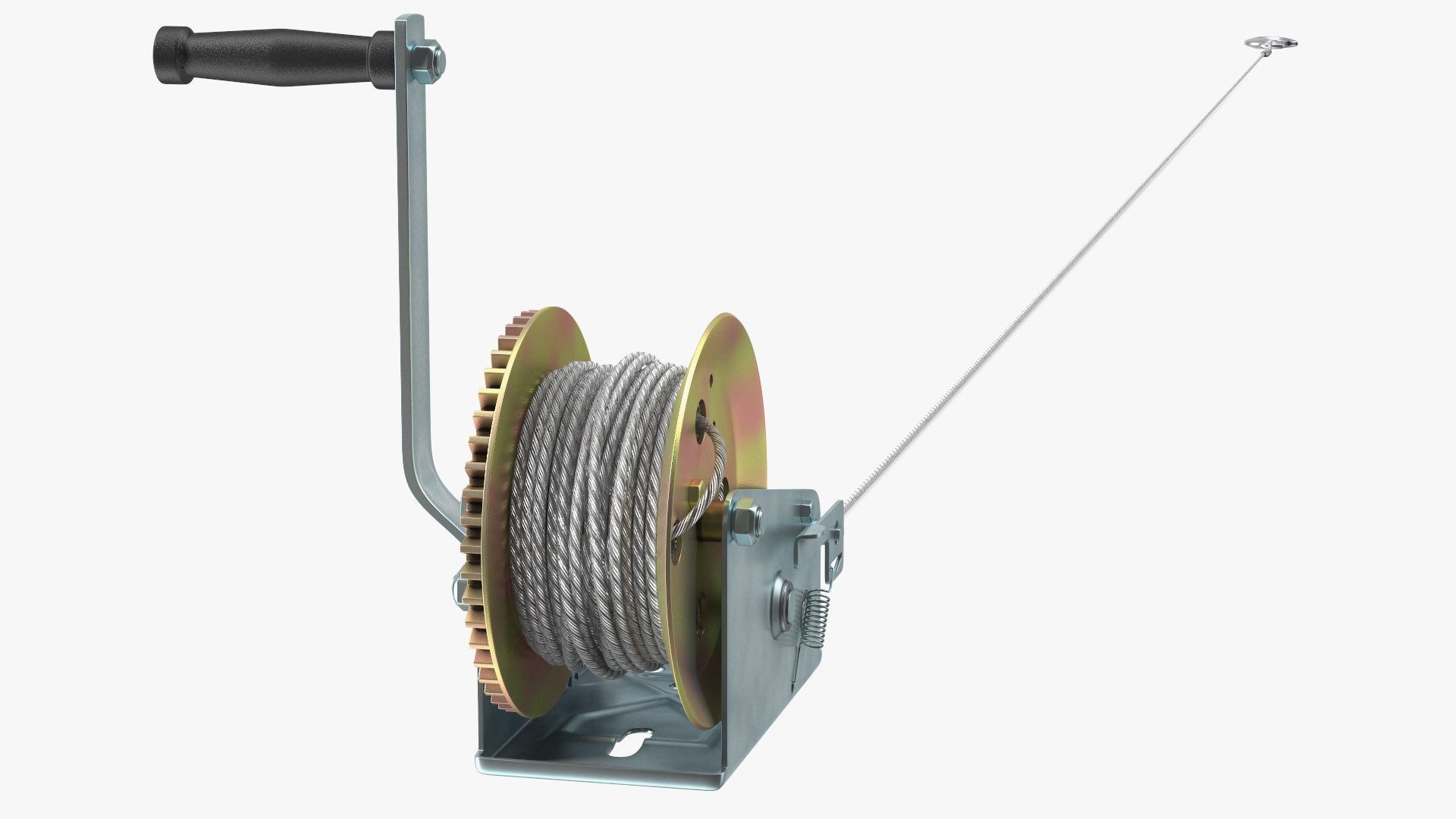 3D Heavy Duty Hand Winch with Steel Cable model