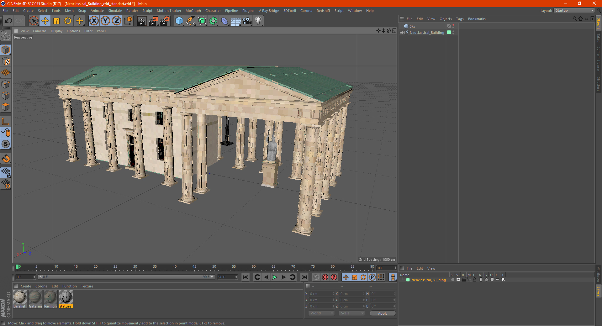 3D Neoclassical Building