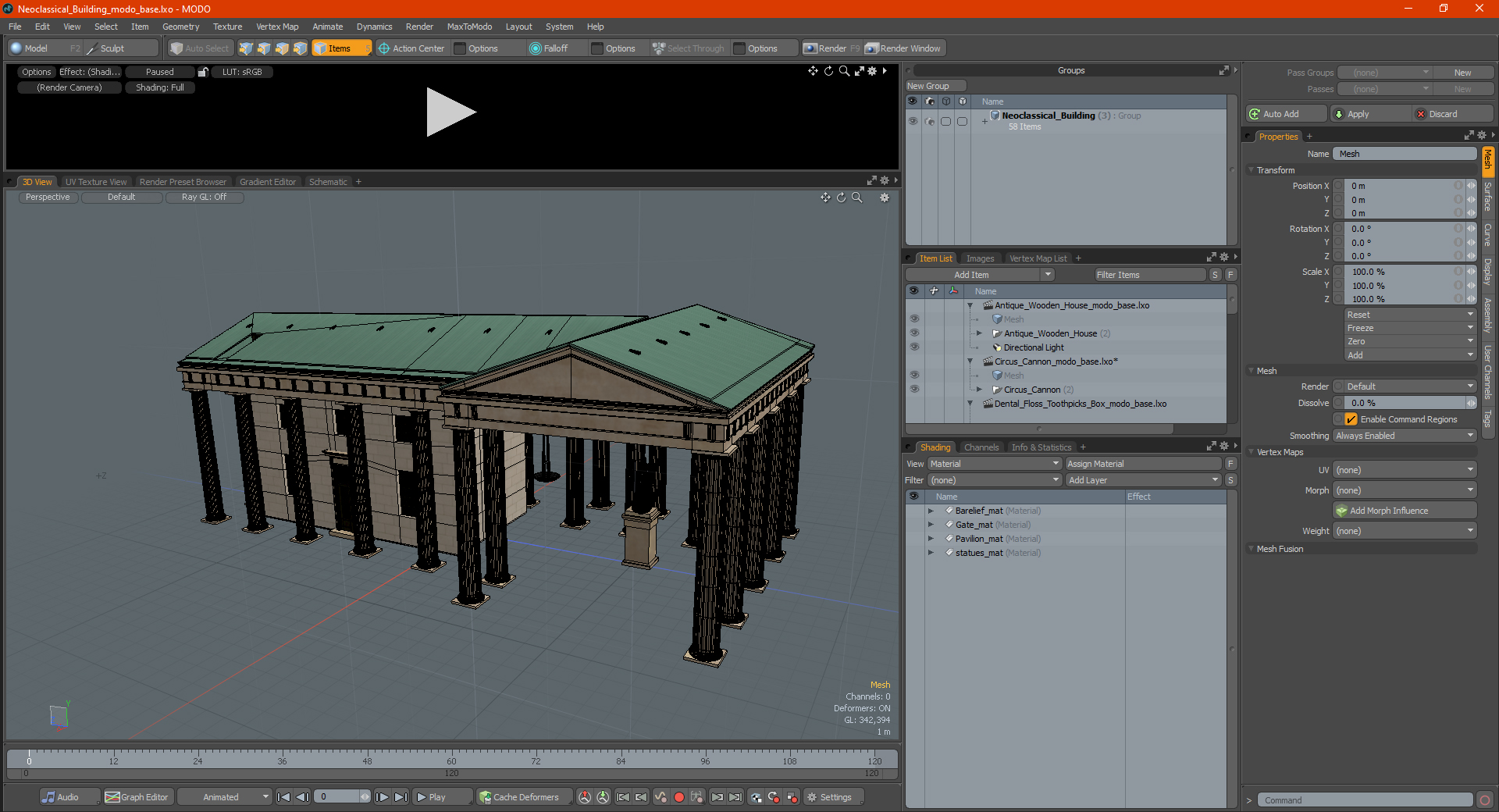 3D Neoclassical Building