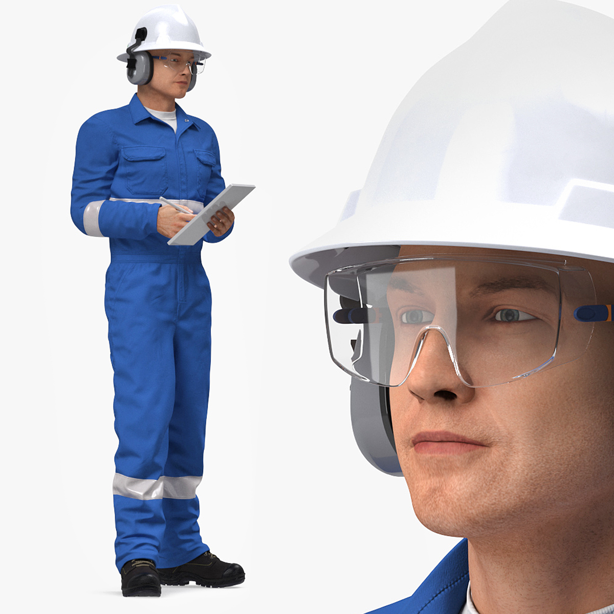 Oil Gas Worker Standing Fur