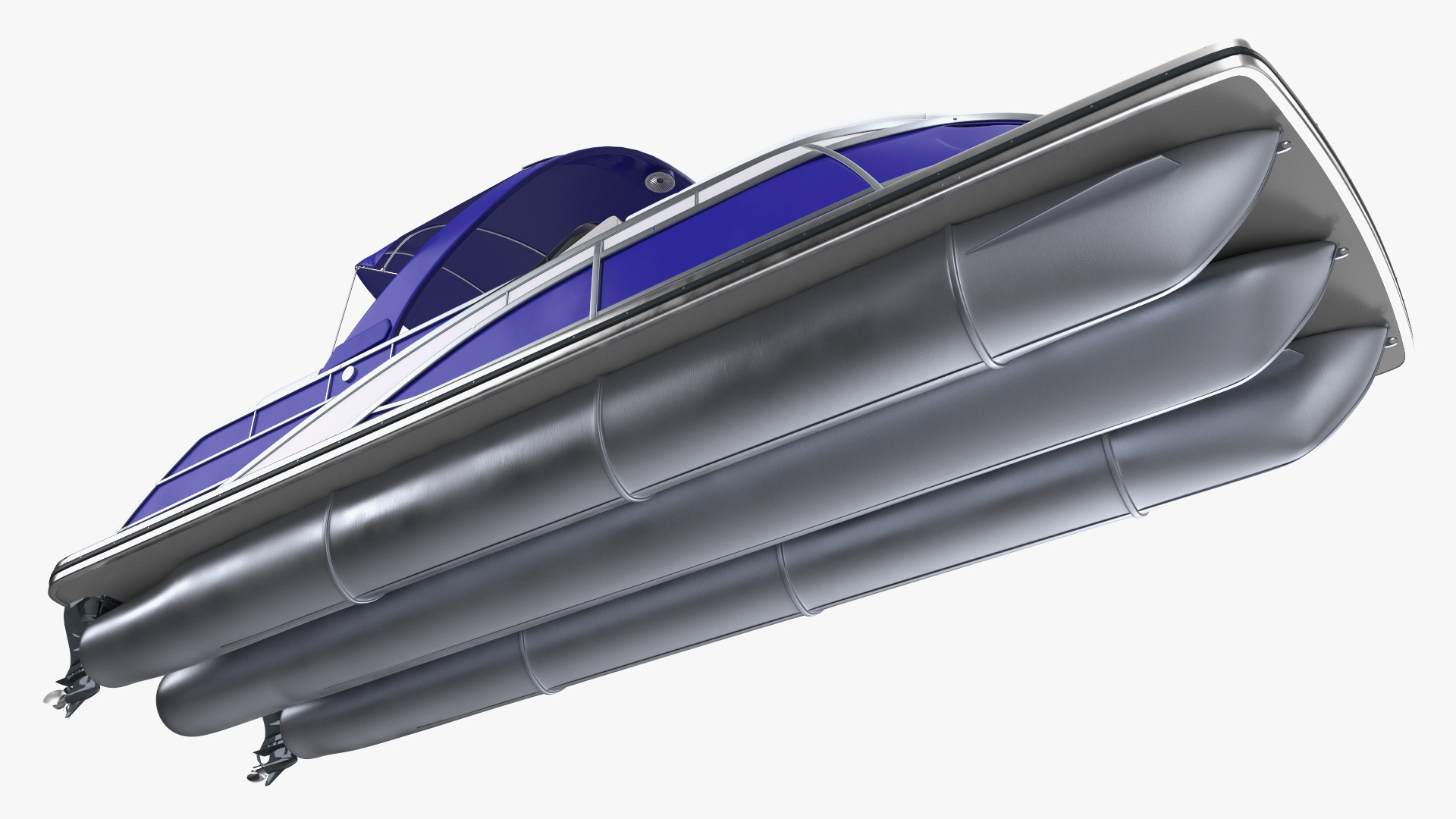 3D Designer Pontoon Boat Blue