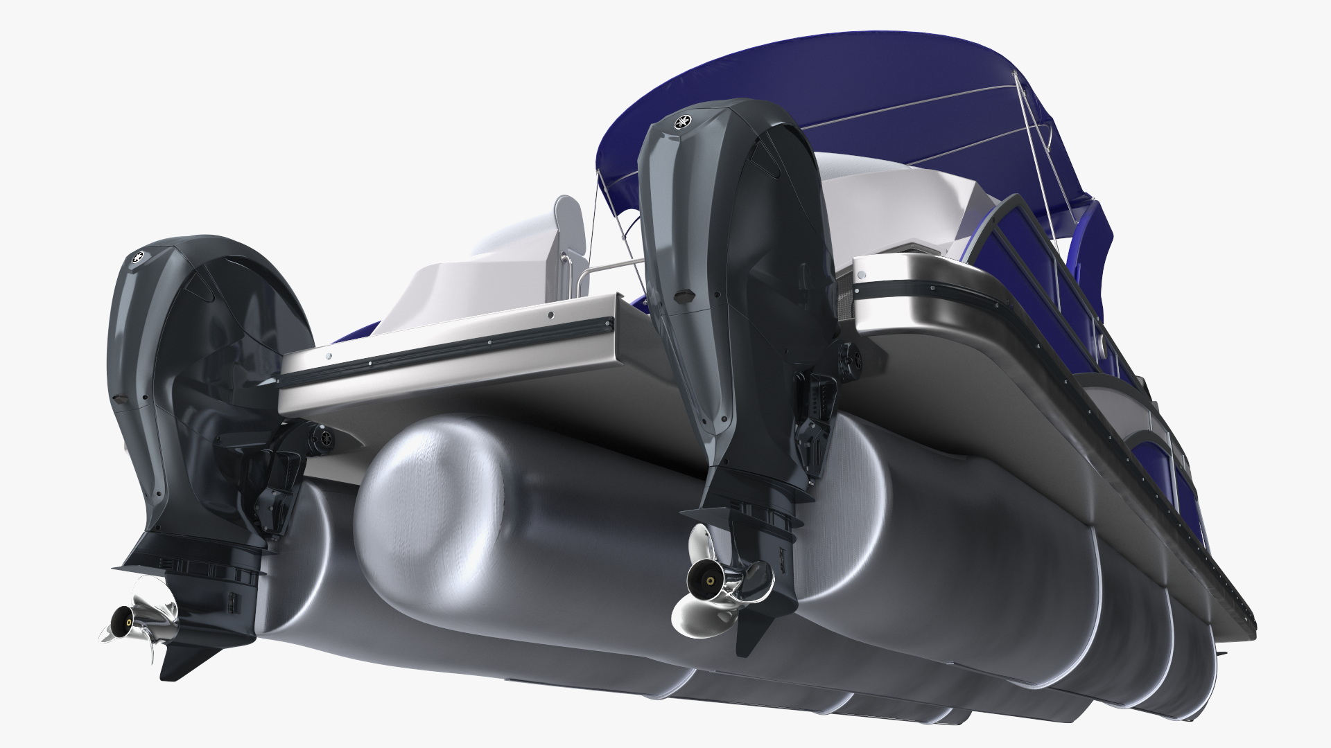 3D Designer Pontoon Boat Blue